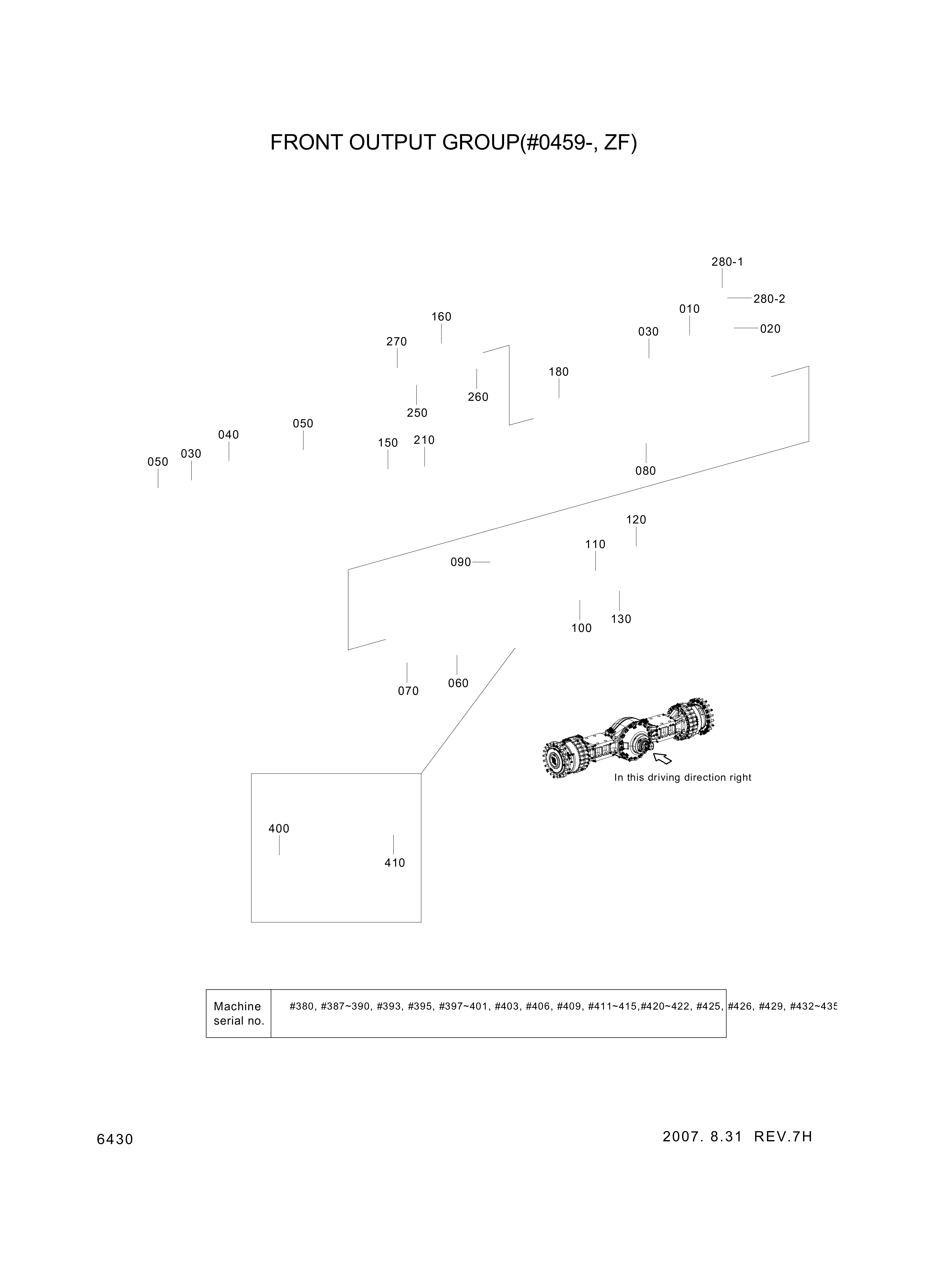 drawing for Hyundai Construction Equipment ZGAQ-02773 - SHAFT-GEAR (figure 2)