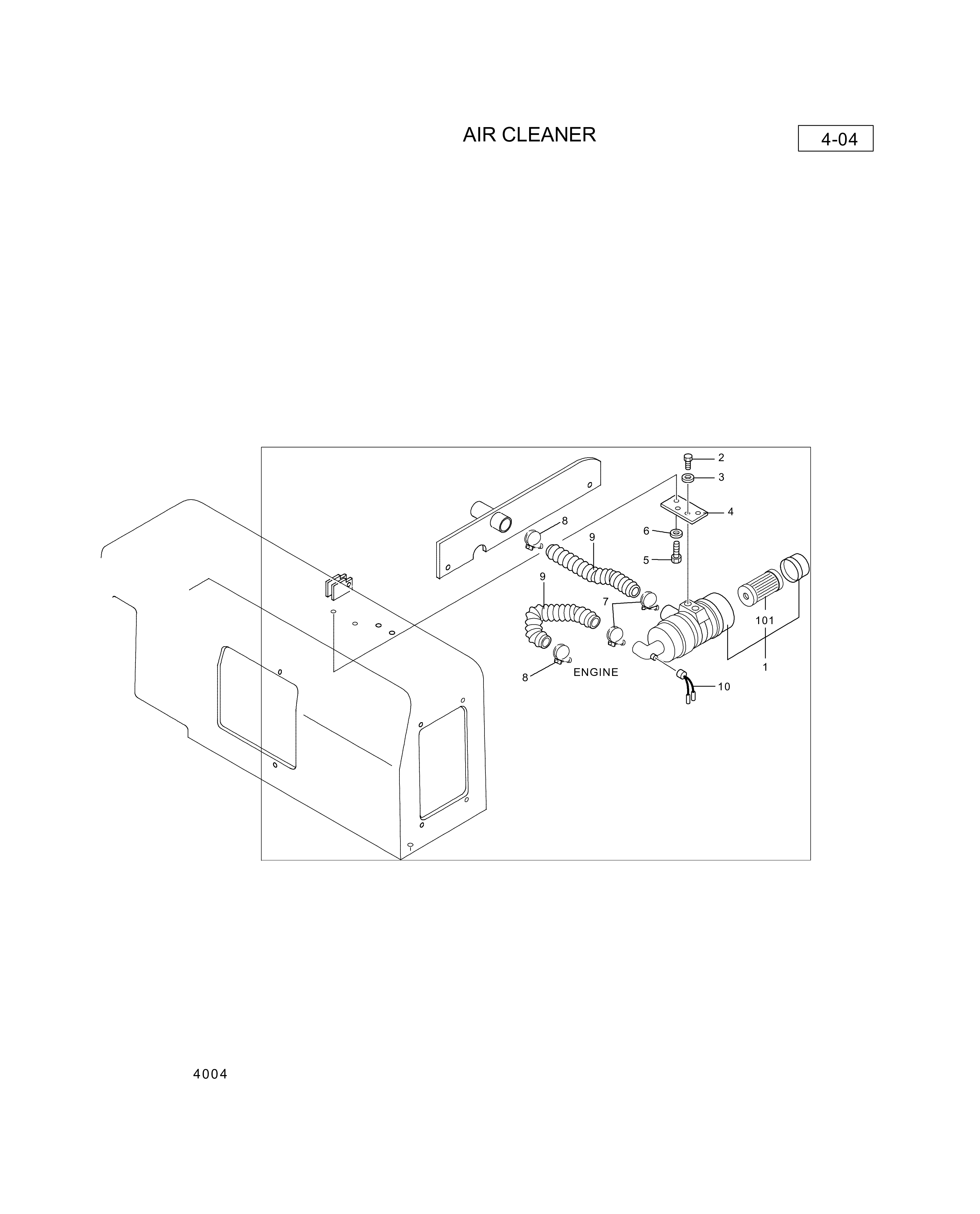 drawing for Hyundai Construction Equipment 31B30-03710 - ELEMENT ASSY (figure 4)