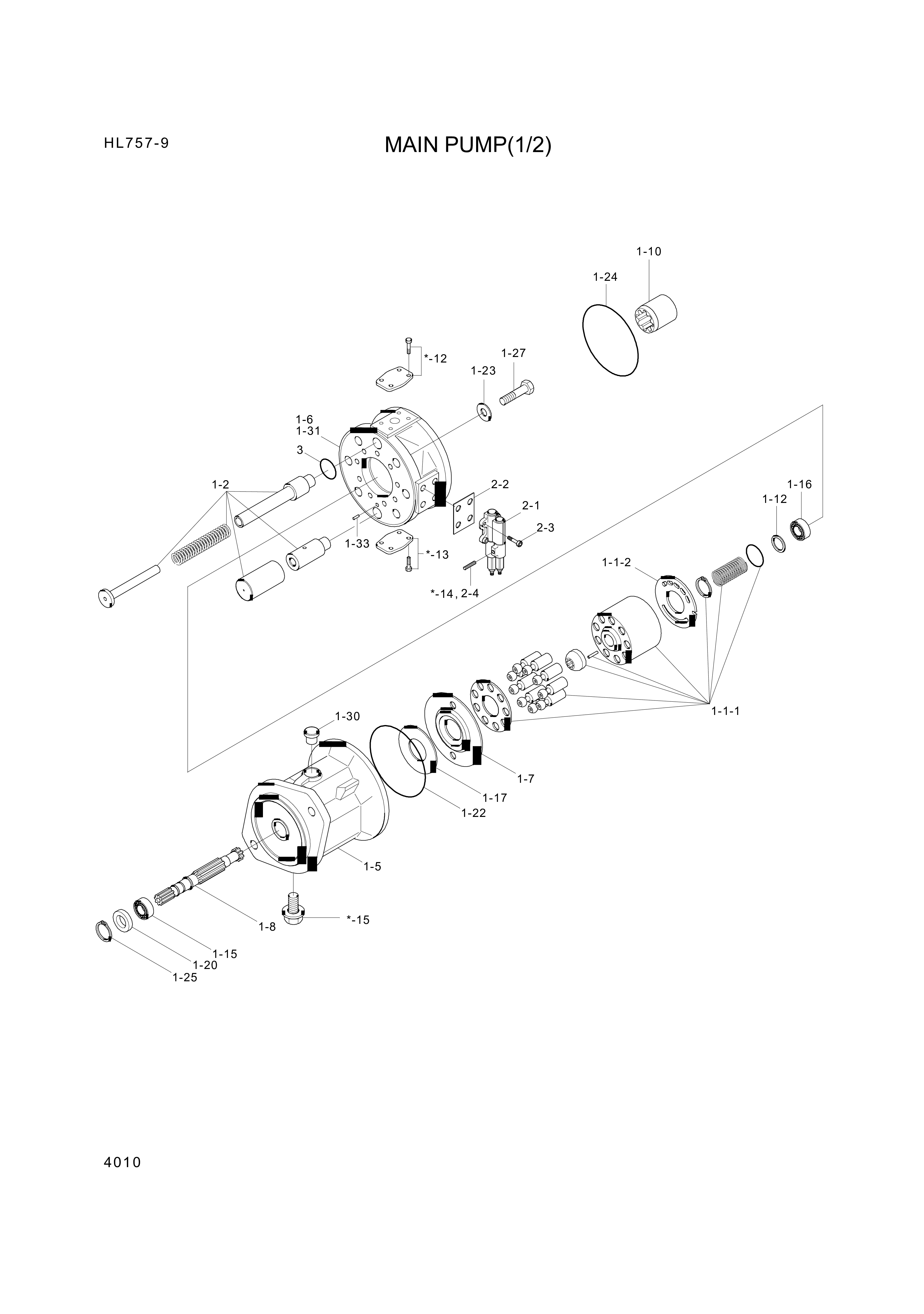 drawing for Hyundai Construction Equipment ZGBP-00013 - ROTARY KIT-PUMP (figure 5)