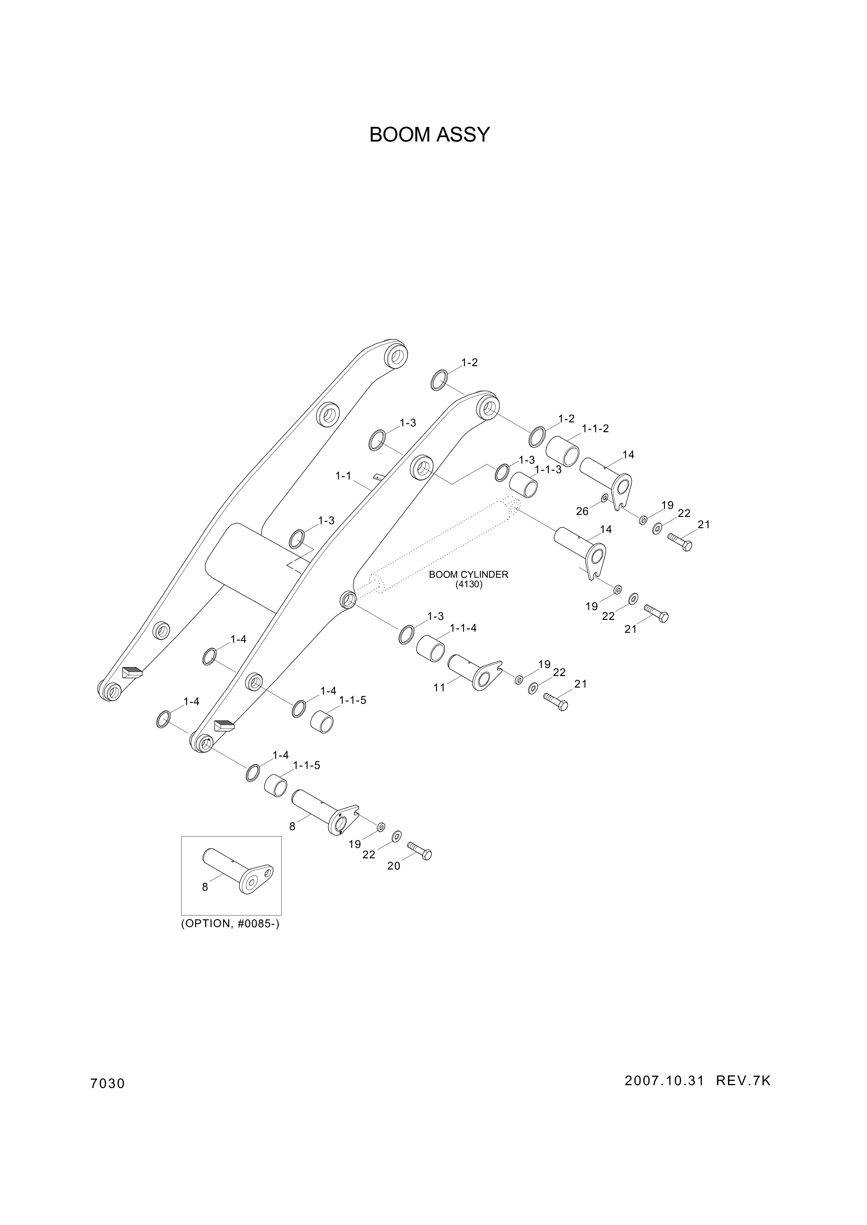 drawing for Hyundai Construction Equipment 61N8-05151 - PIN-JOINT