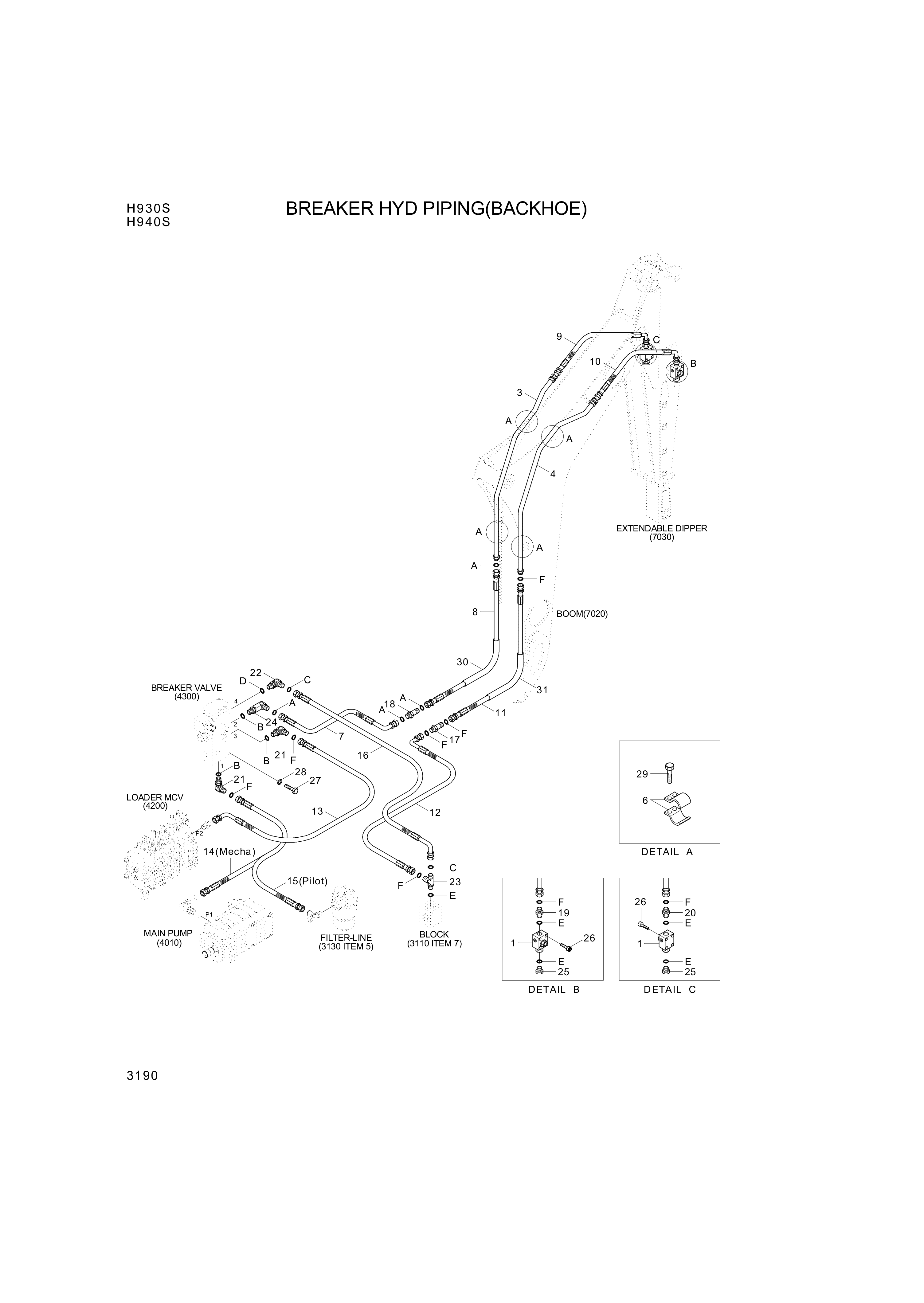 drawing for Hyundai Construction Equipment P930-062014 - HOSE ASSY-ORFS&THD