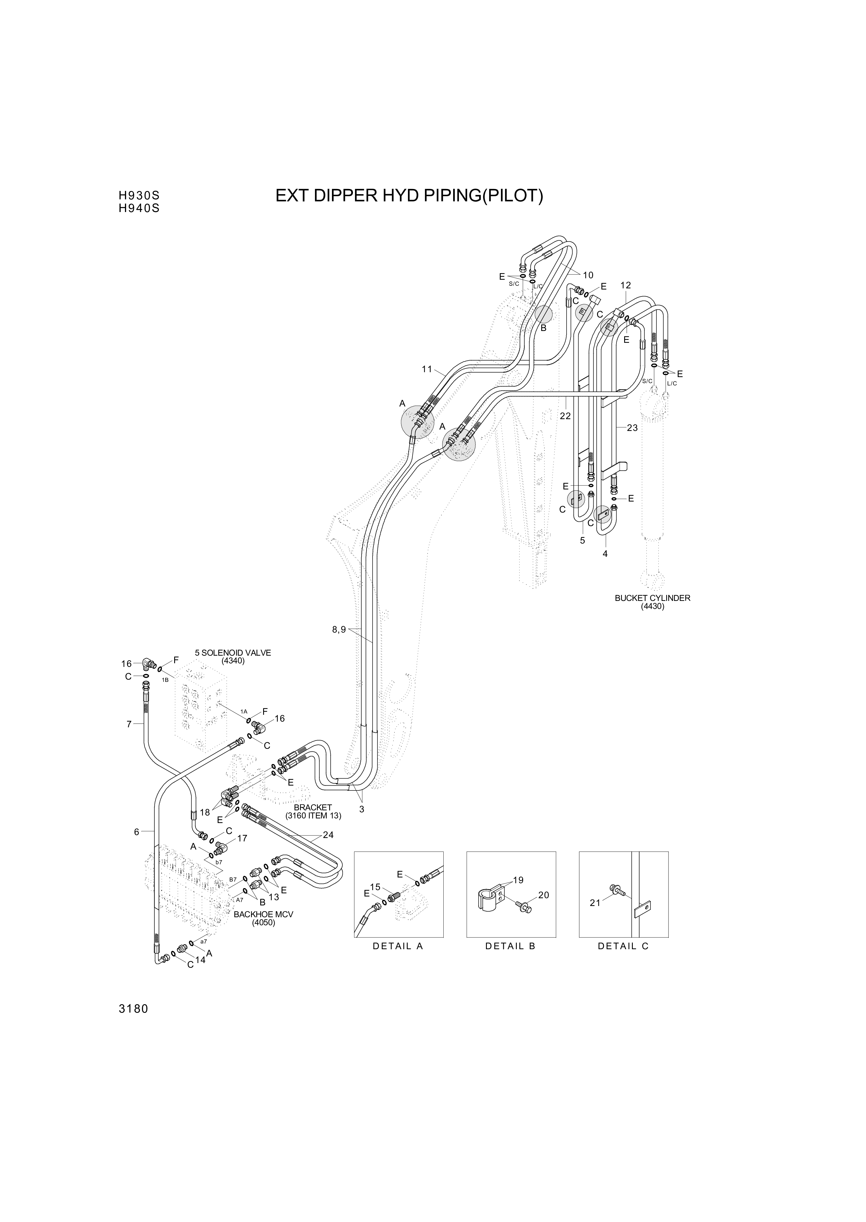 drawing for Hyundai Construction Equipment P930-086023 - HOSE ASSY-ORFS&THD (figure 2)