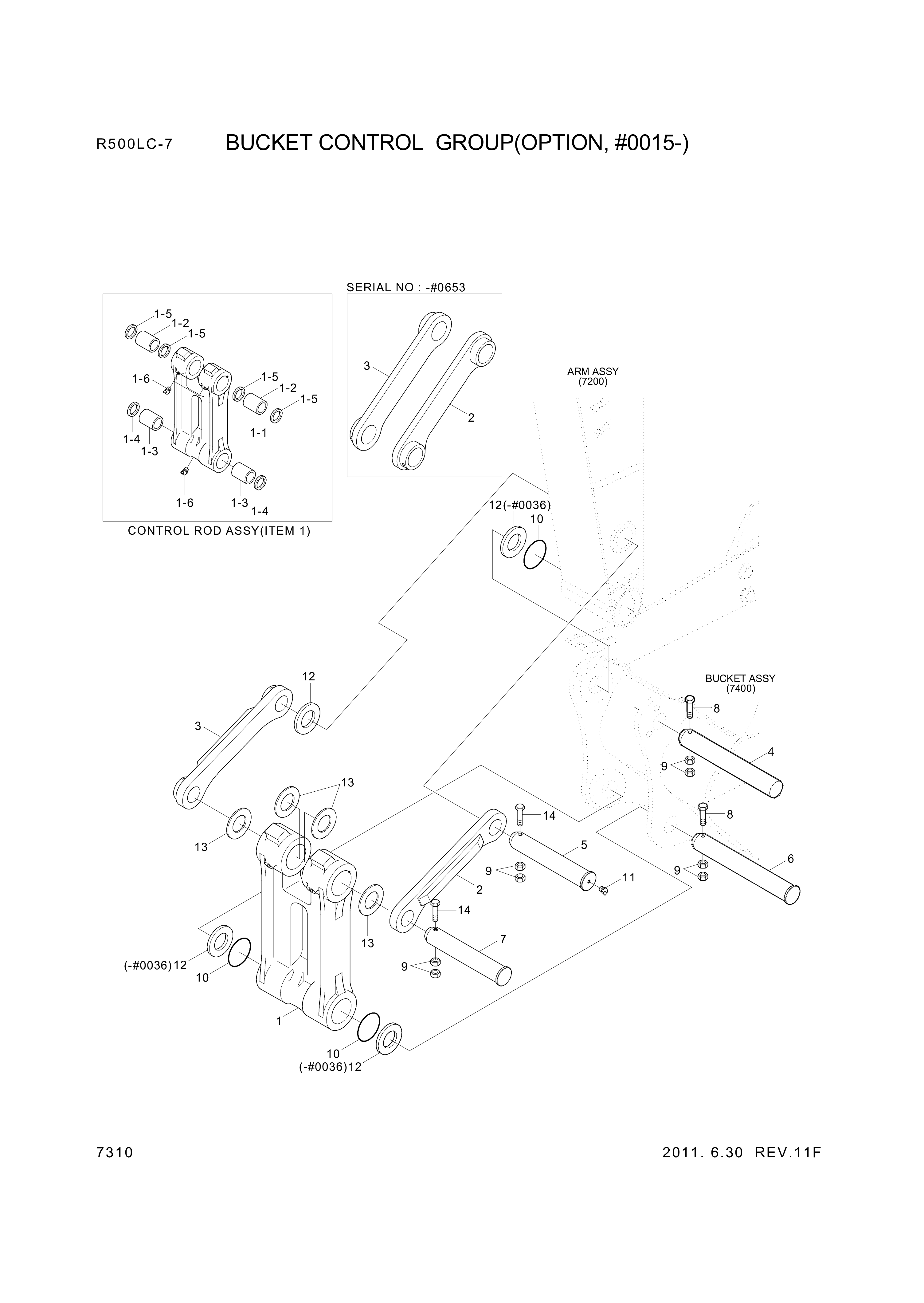 drawing for Hyundai Construction Equipment 61EN-15320 - BUSHING-PIN