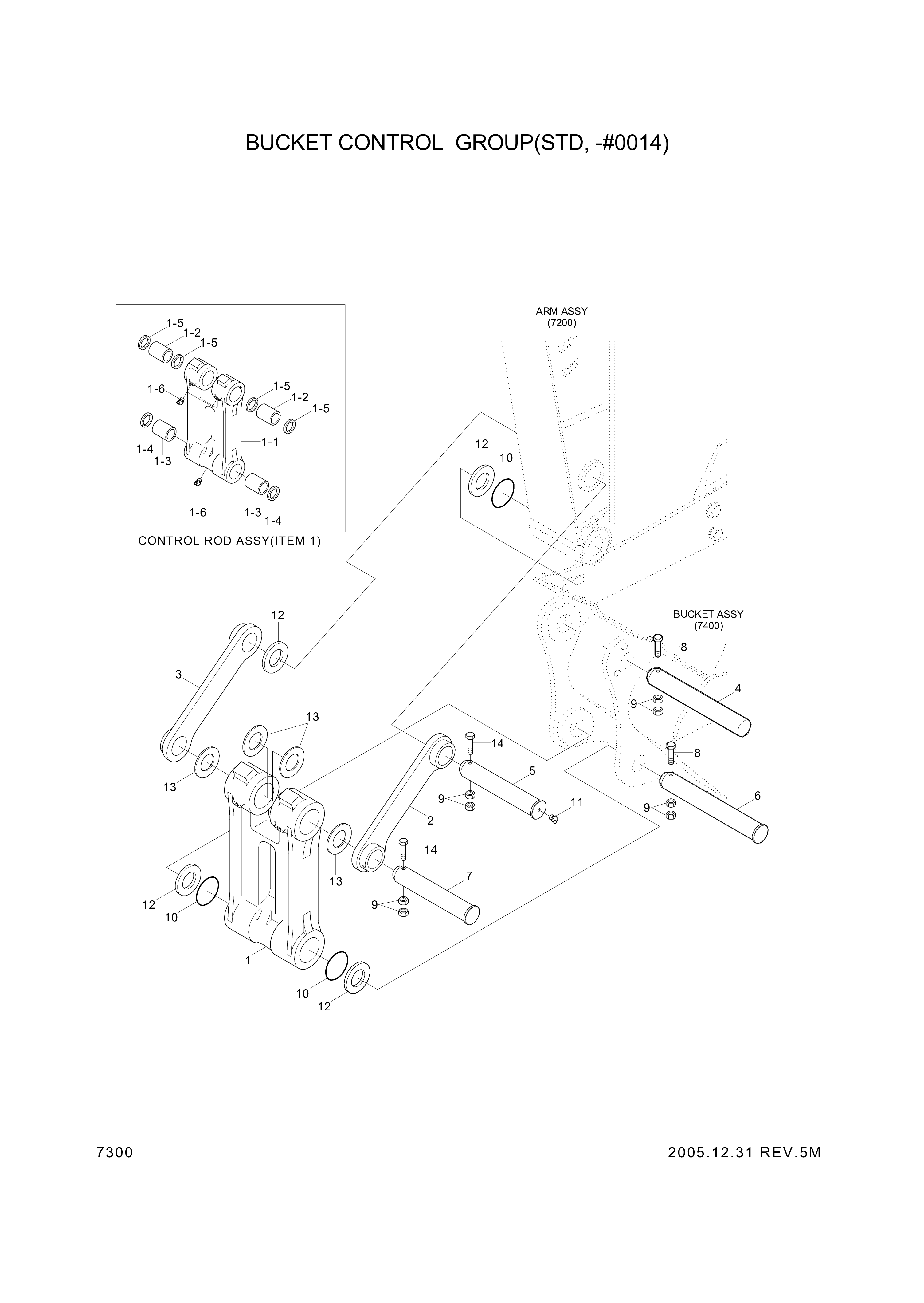 drawing for Hyundai Construction Equipment 61EN-15320 - BUSHING-PIN