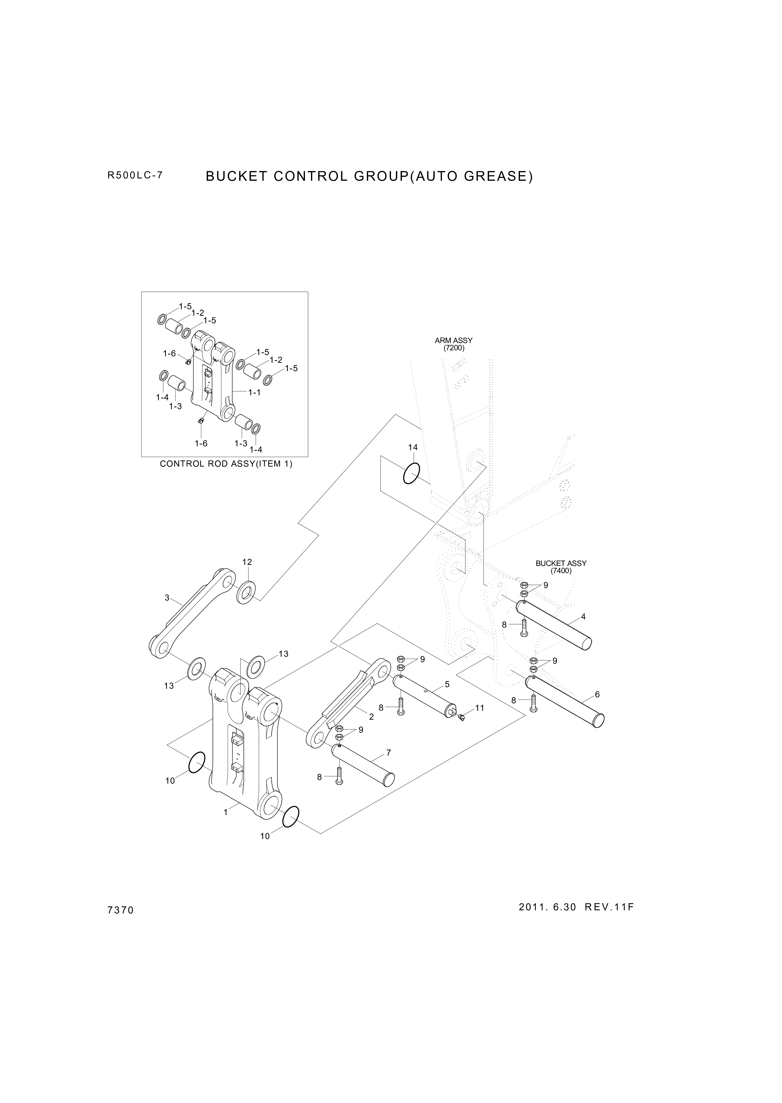 drawing for Hyundai Construction Equipment 61EN-13400 - BUSHING-PIN