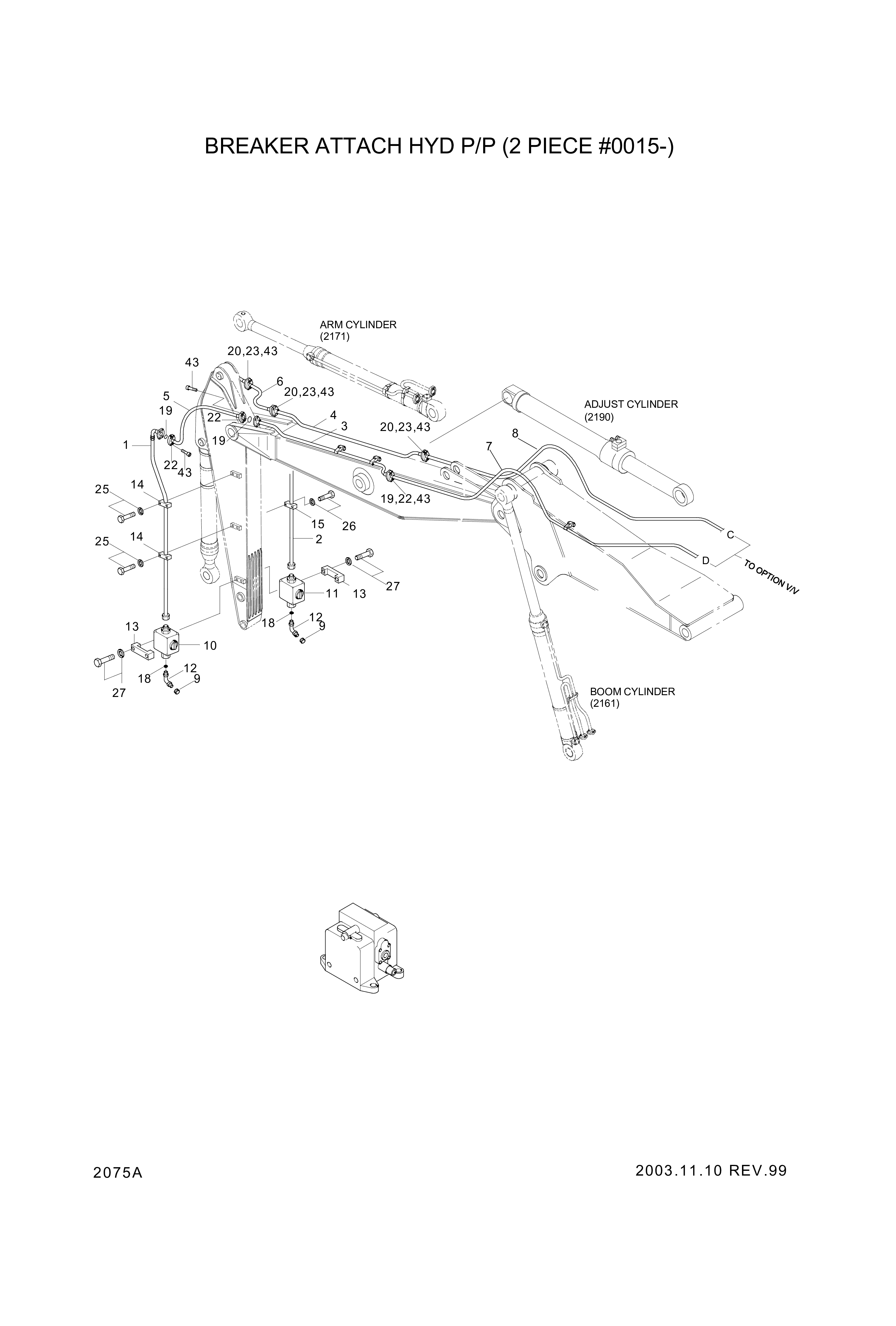 drawing for Hyundai Construction Equipment 35EA-92130 - Stop V/V (figure 3)
