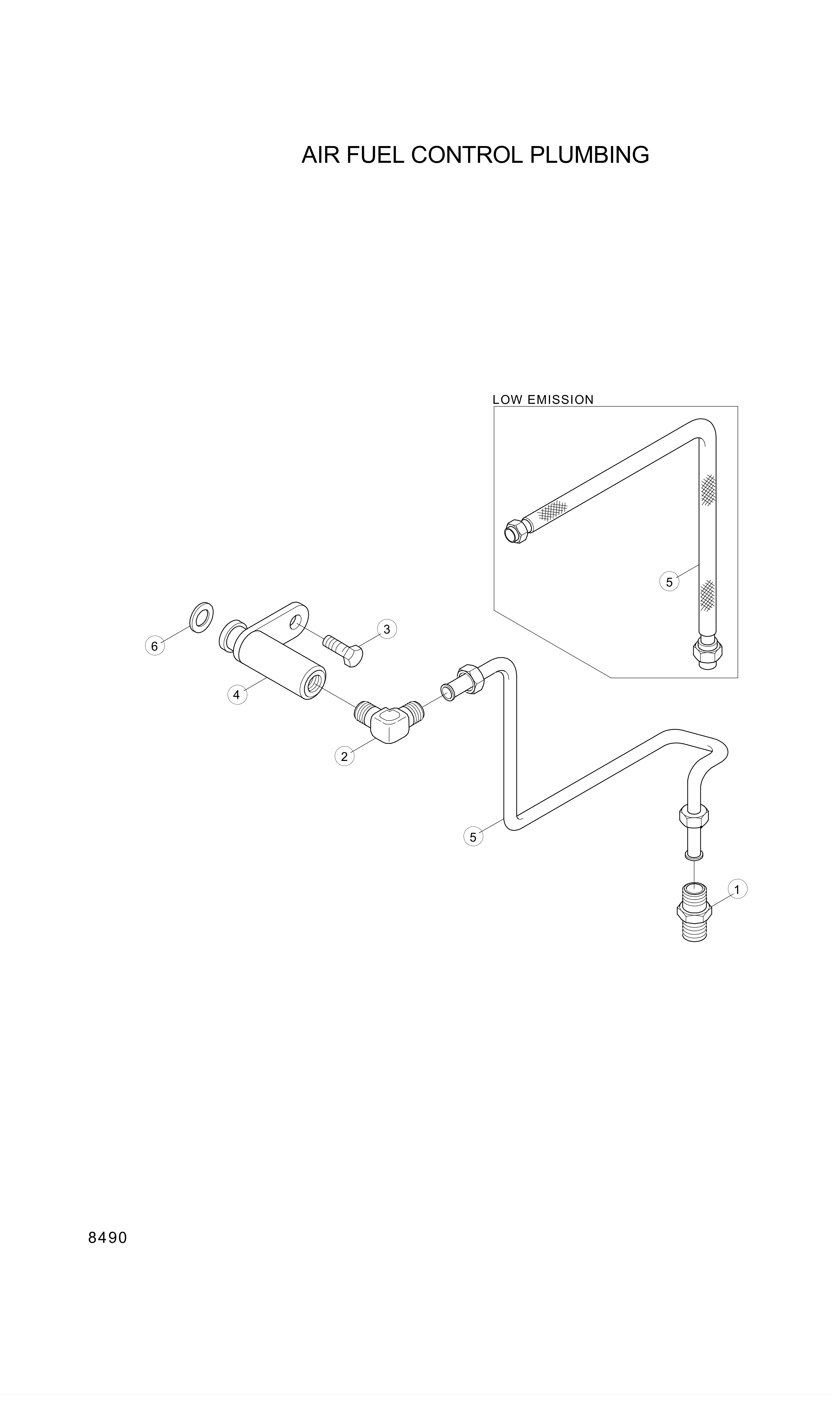 drawing for Hyundai Construction Equipment YUBP-06415 - PIPE-AIR (figure 1)