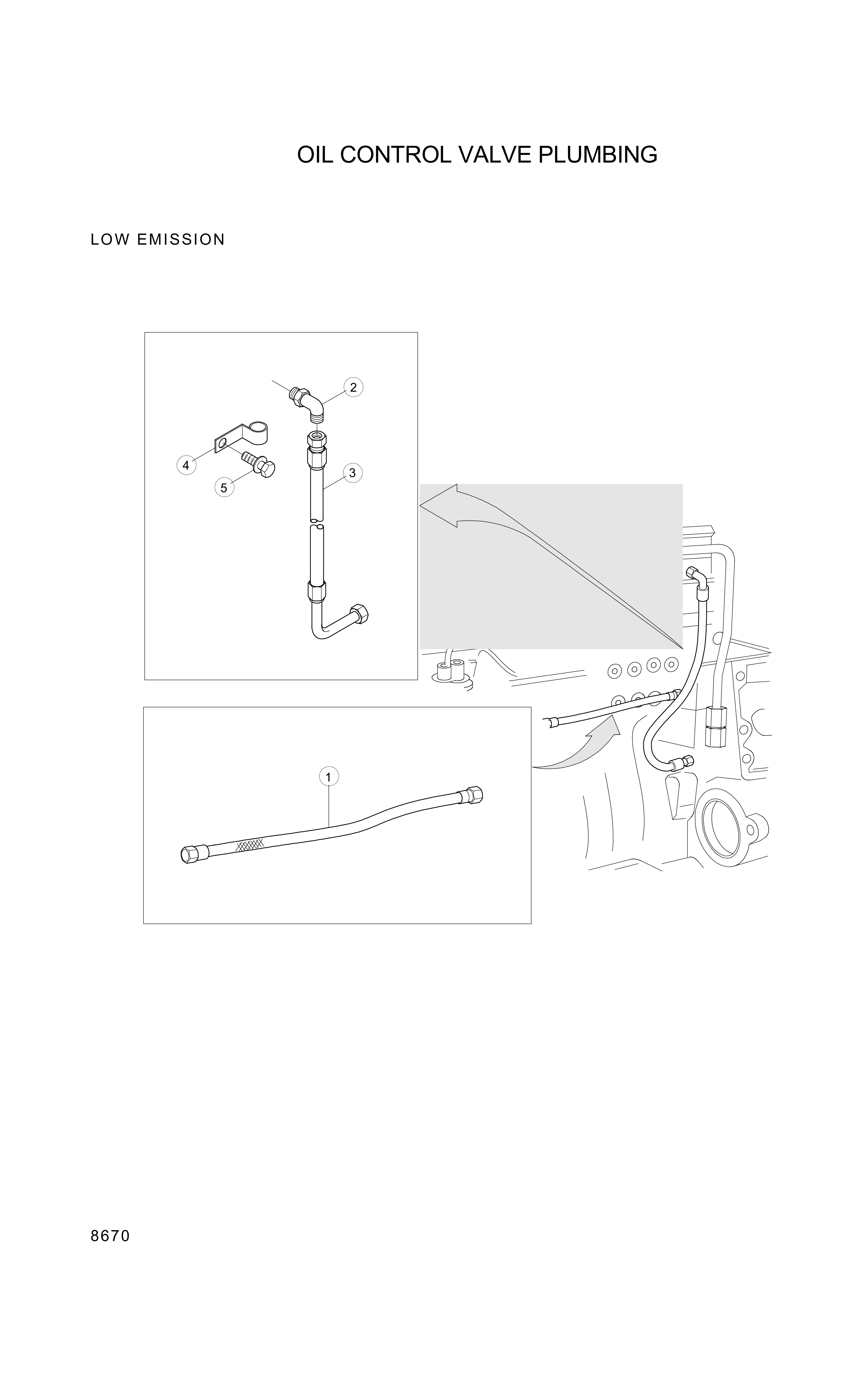 drawing for Hyundai Construction Equipment YUBP-06799 - HOSE-FLEXIBLE (figure 1)