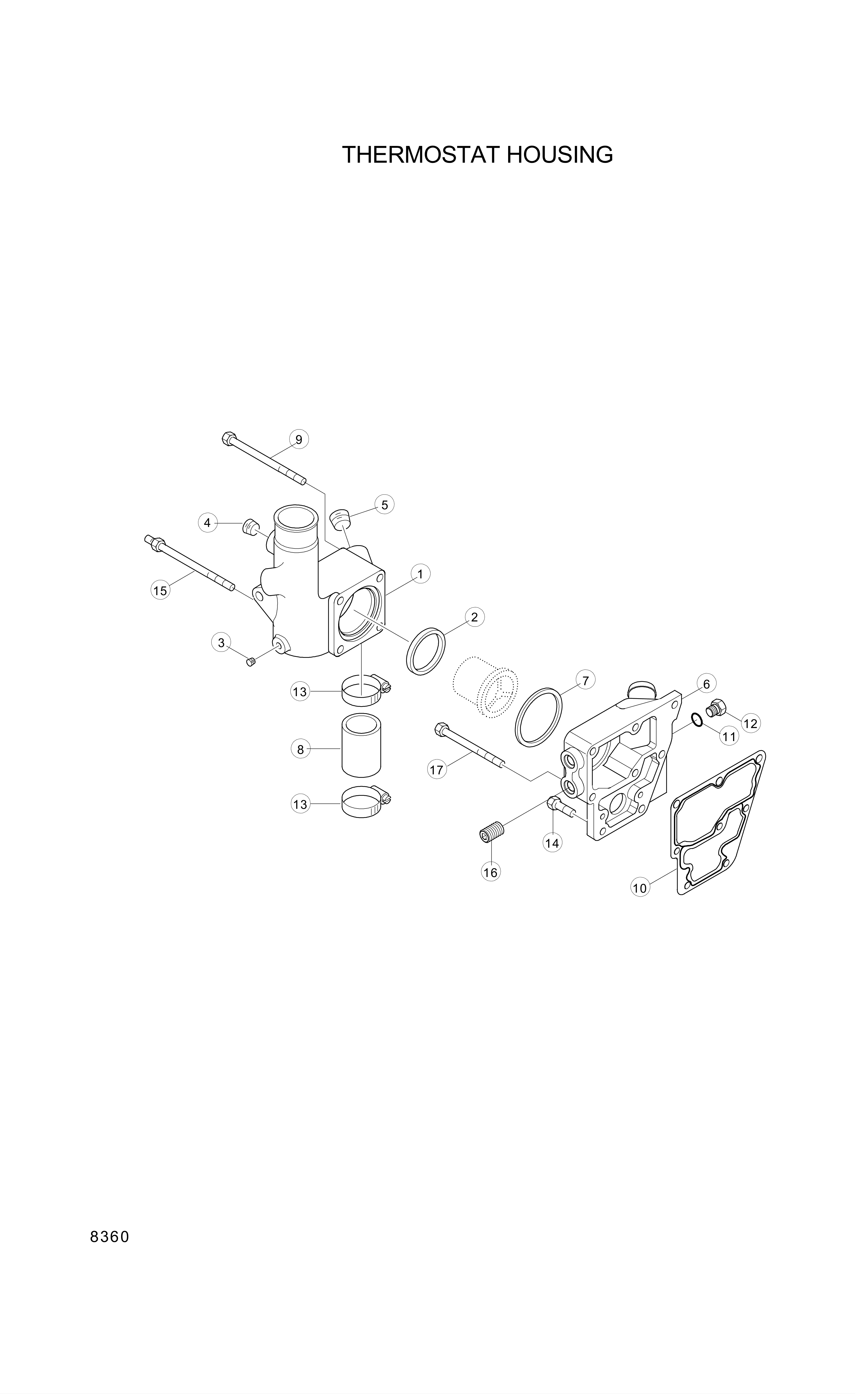 drawing for Hyundai Construction Equipment YUBP-06818 - GASKET (figure 2)