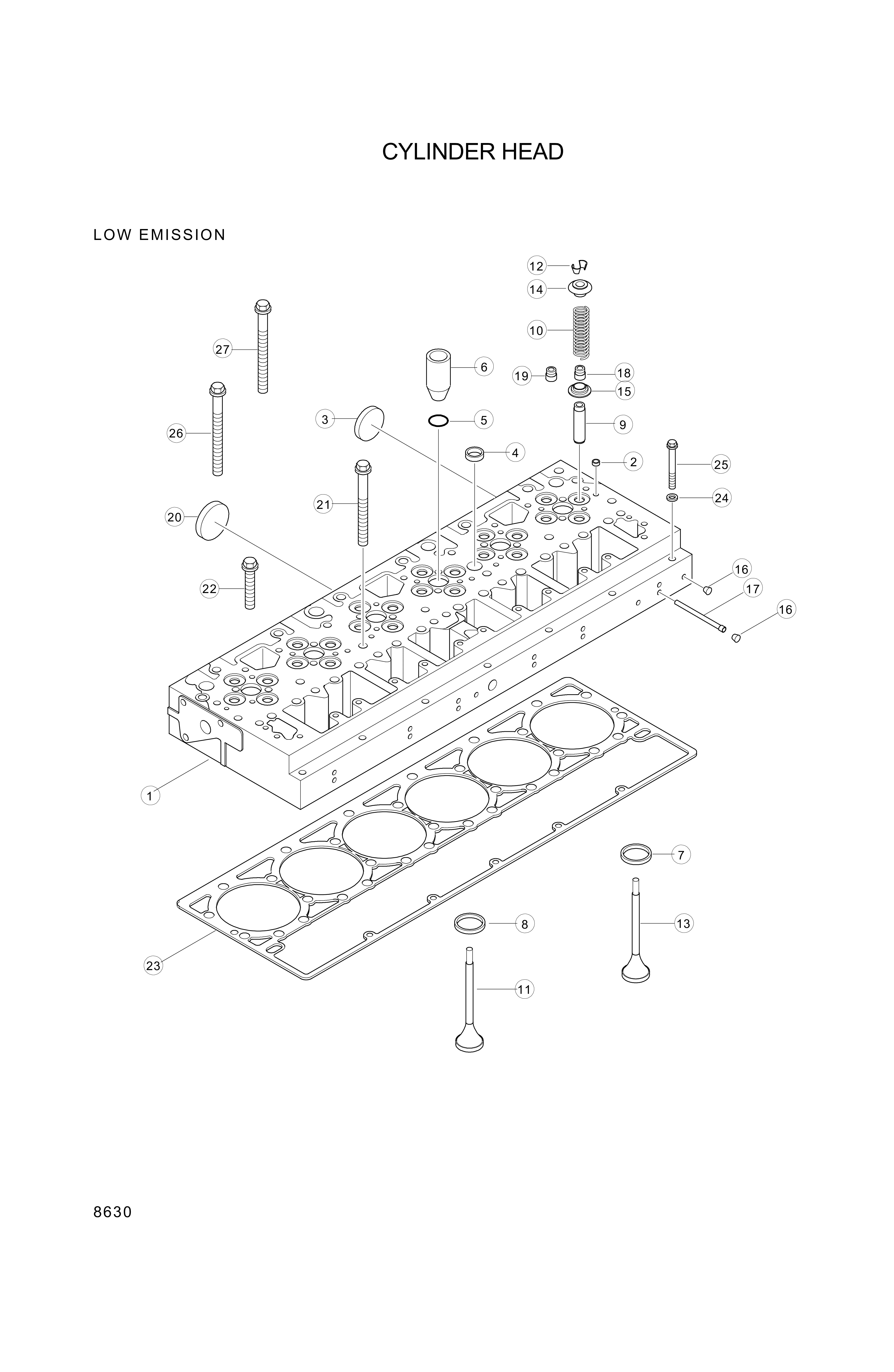 drawing for Hyundai Construction Equipment YUBP-06131 - VALVE-INTAKE (figure 1)