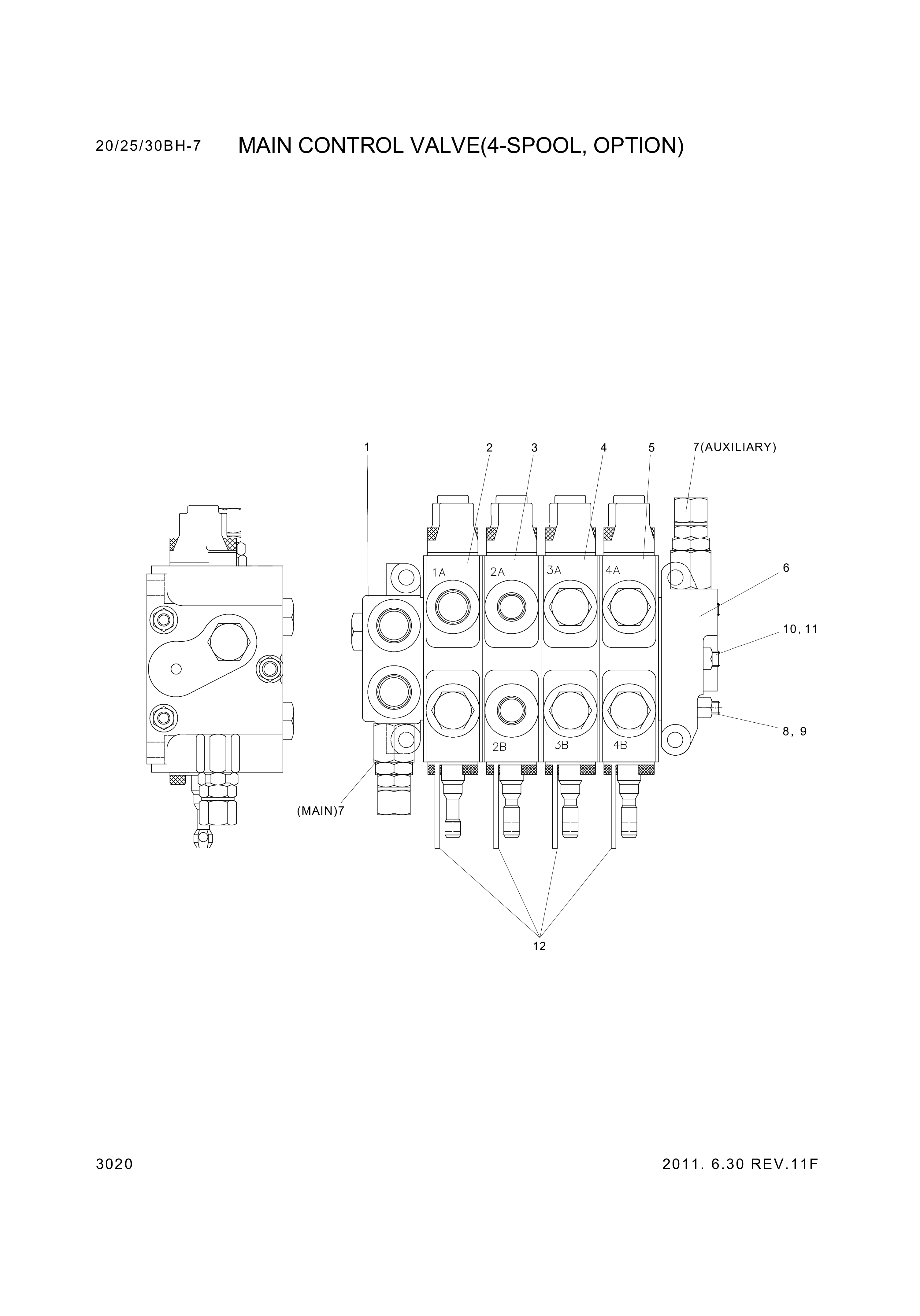 drawing for Hyundai Construction Equipment 2004210411 - Section-Aux2 (figure 5)