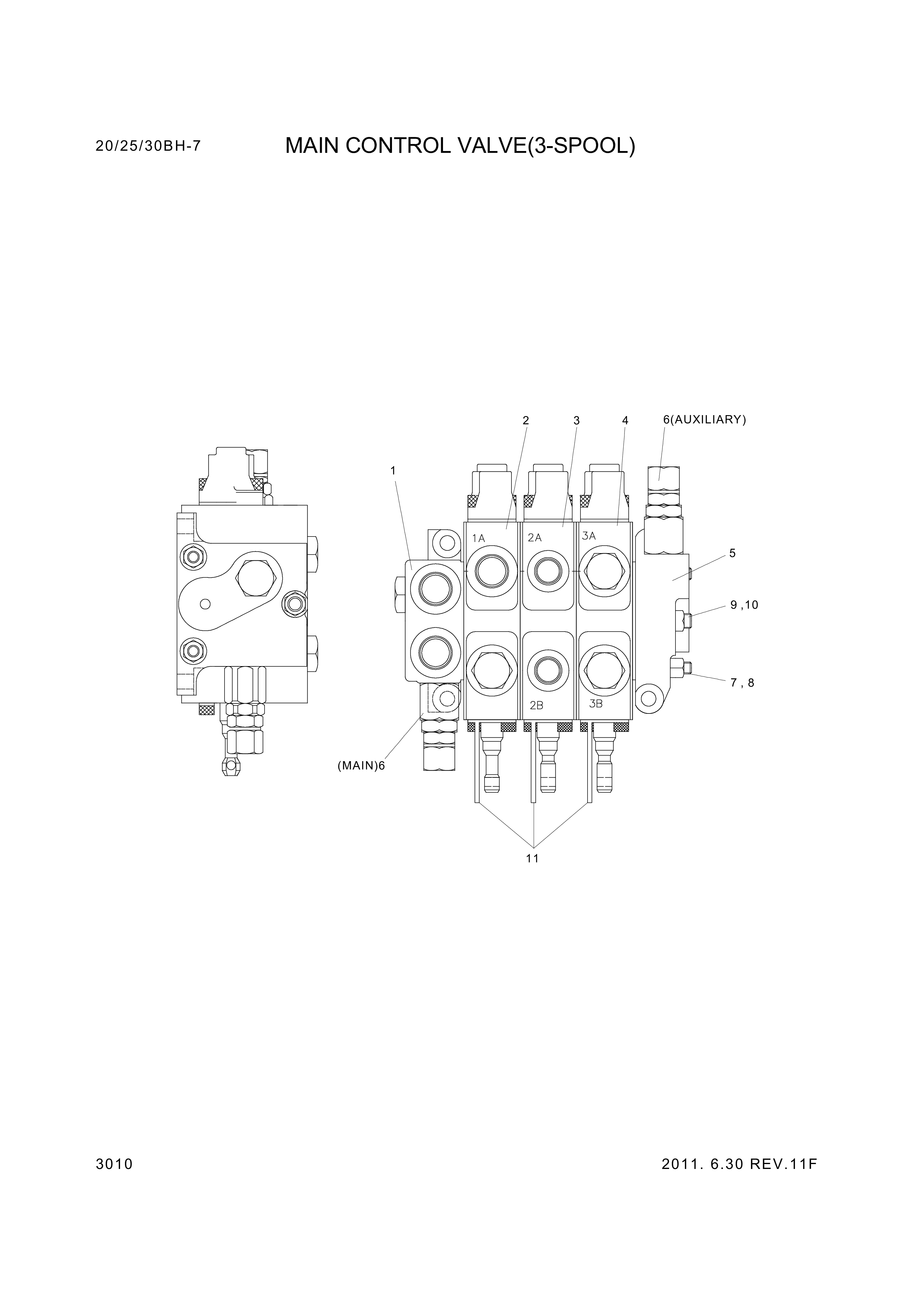 drawing for Hyundai Construction Equipment 2004201301 - BLOCK ASSY-INLET (figure 2)