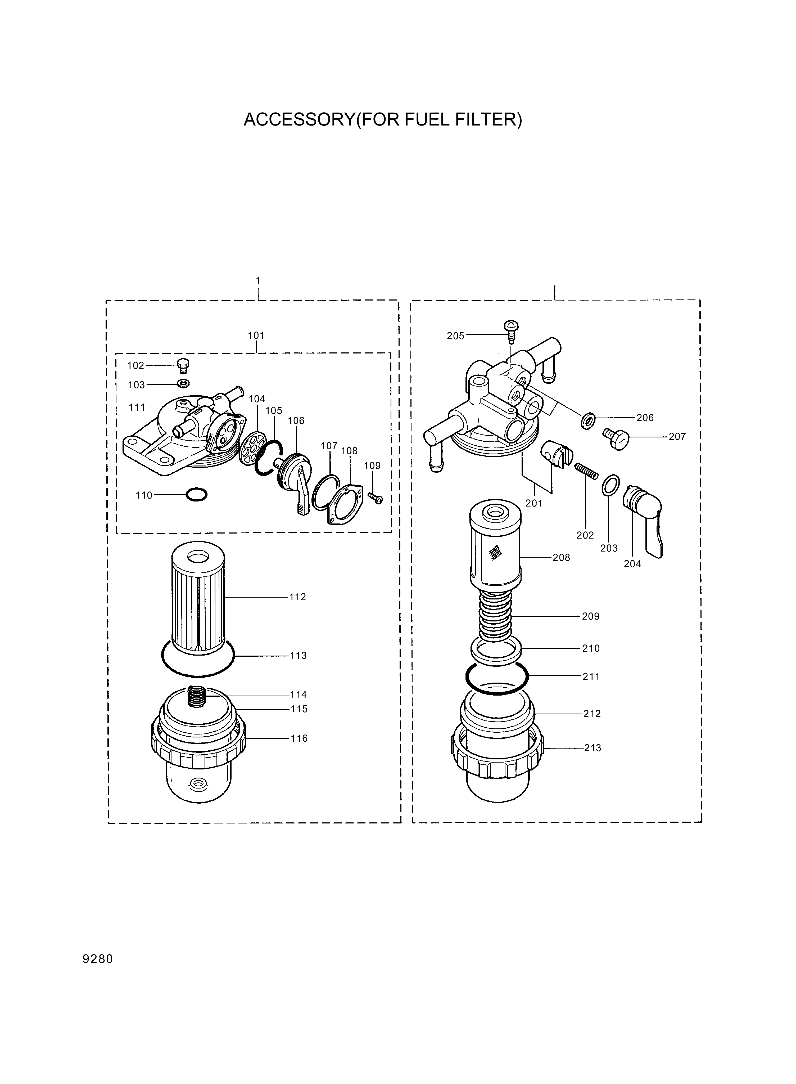 drawing for Hyundai Construction Equipment XJDH-01891 - FILTER-FUEL (figure 5)
