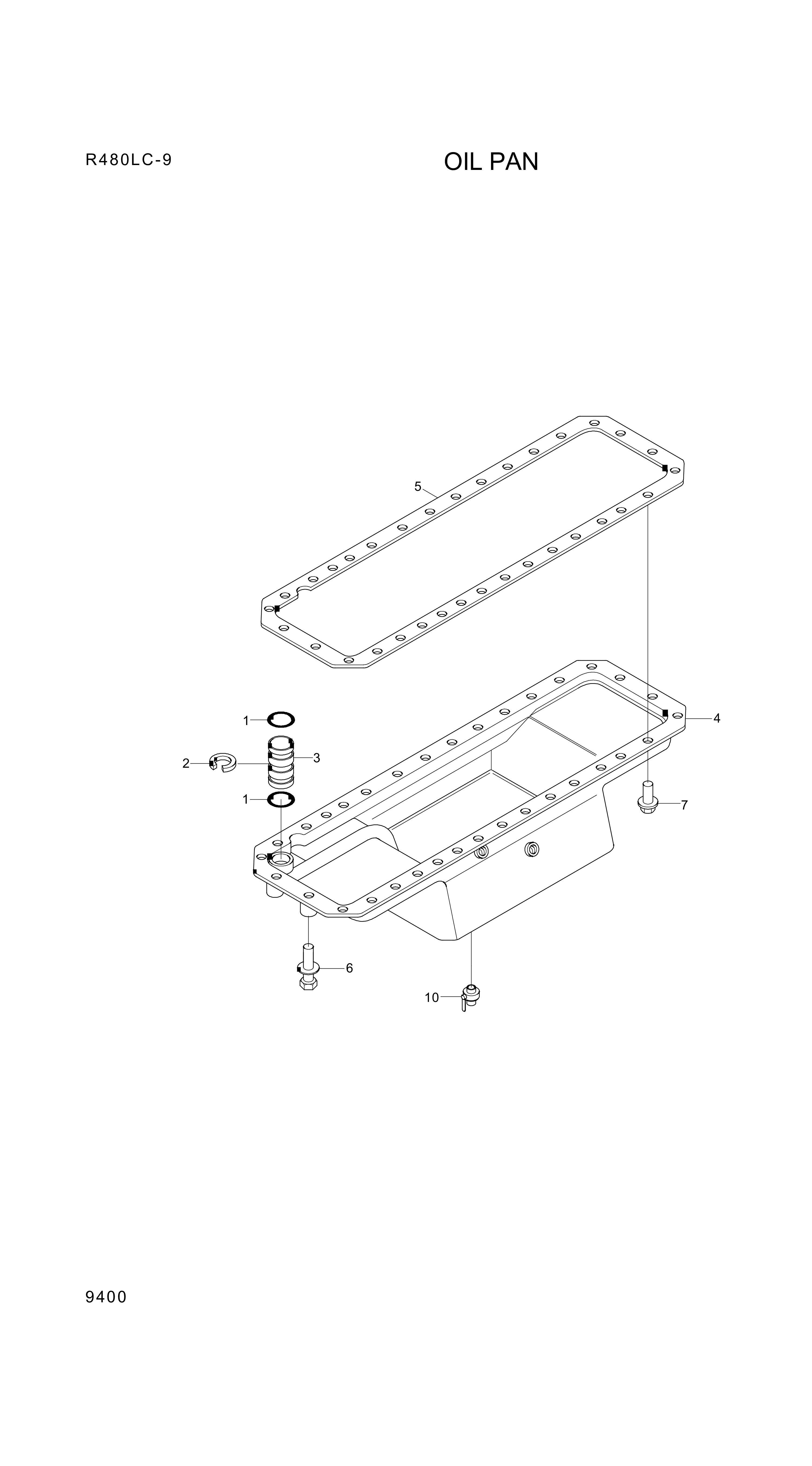 drawing for Hyundai Construction Equipment YUBP-05018 - PAN-OIL (figure 3)