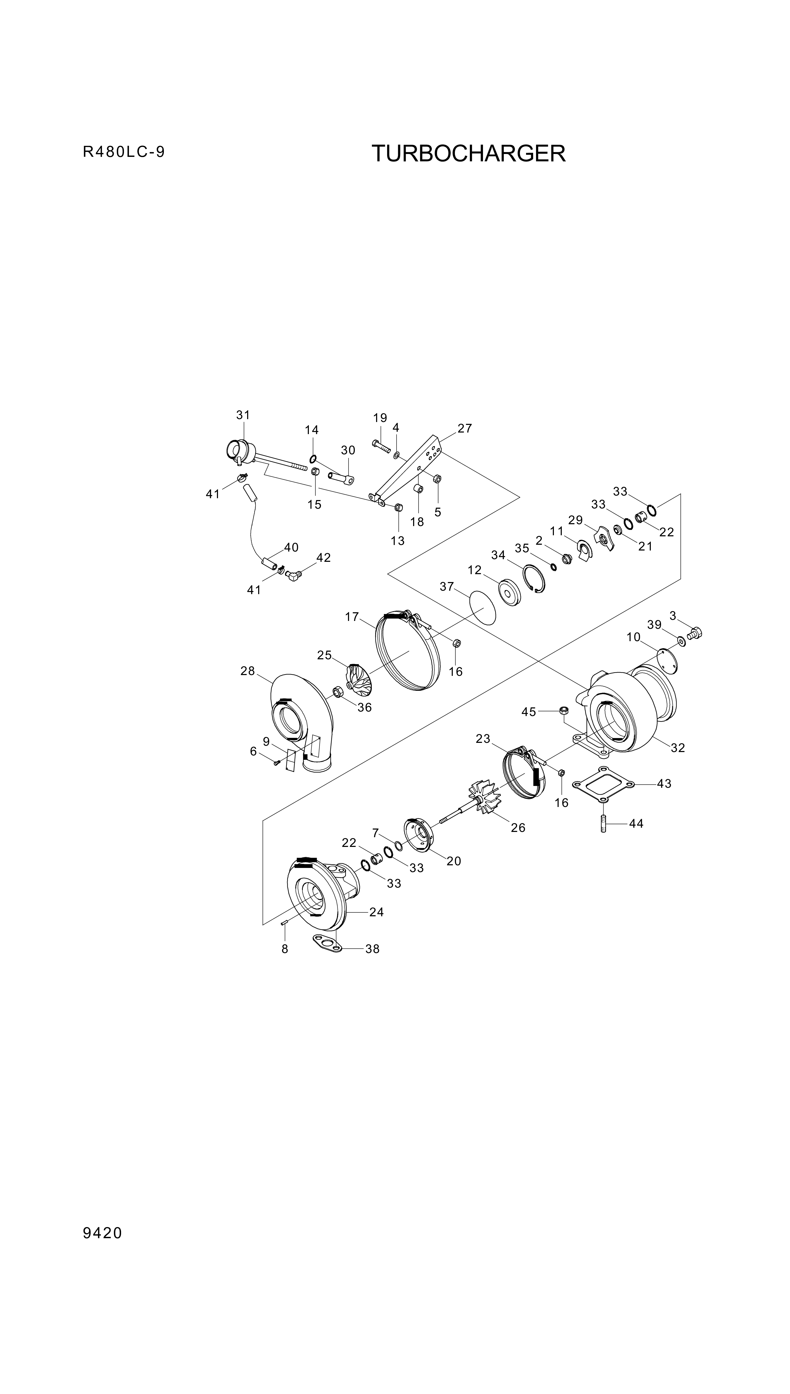drawing for Hyundai Construction Equipment 3592774 - HOUSING-TURBO (figure 2)