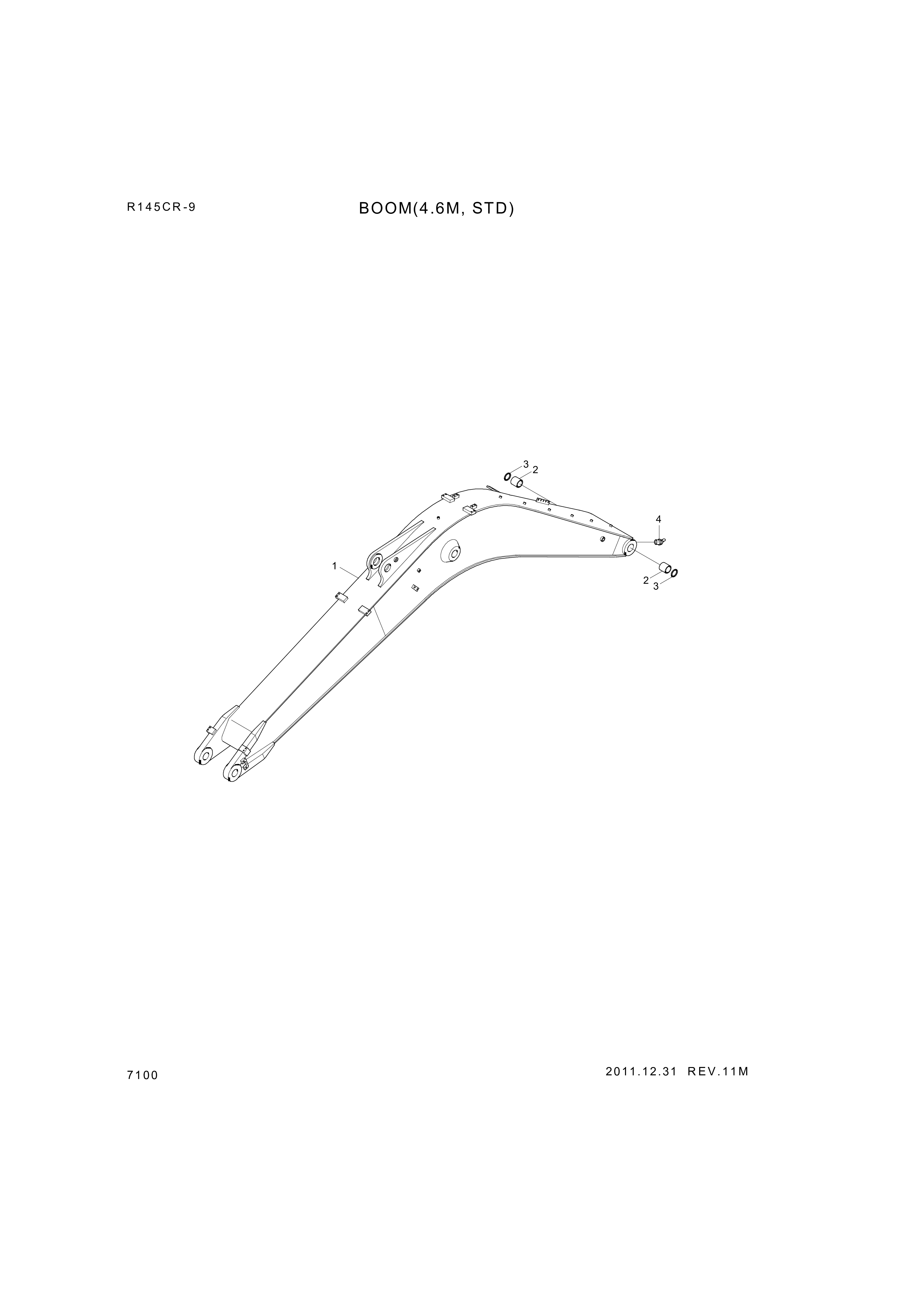 drawing for Hyundai Construction Equipment 61M9-90730 - BUSHING-PIN