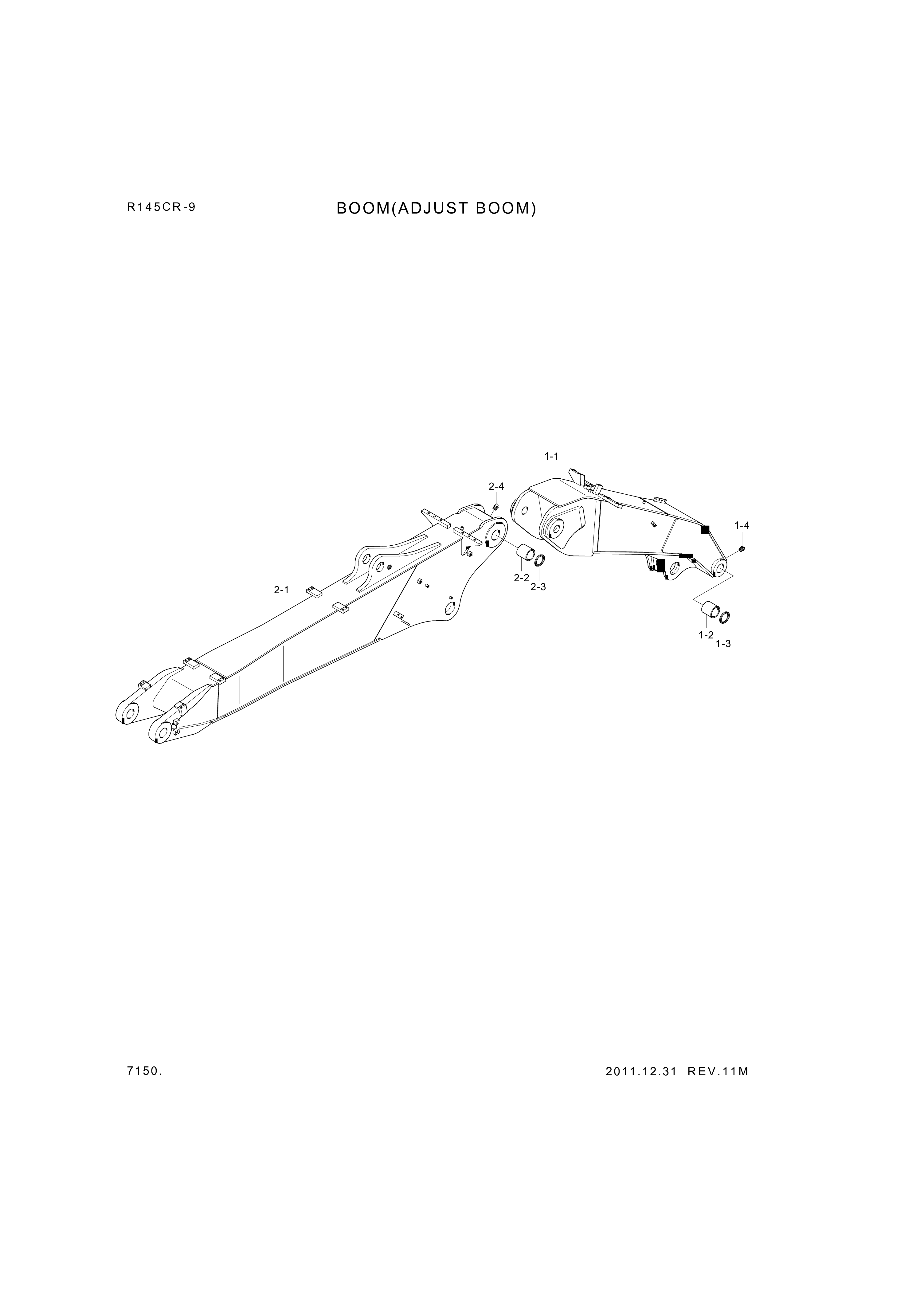 drawing for Hyundai Construction Equipment 61Q4-15120 - BUSHING-PIN