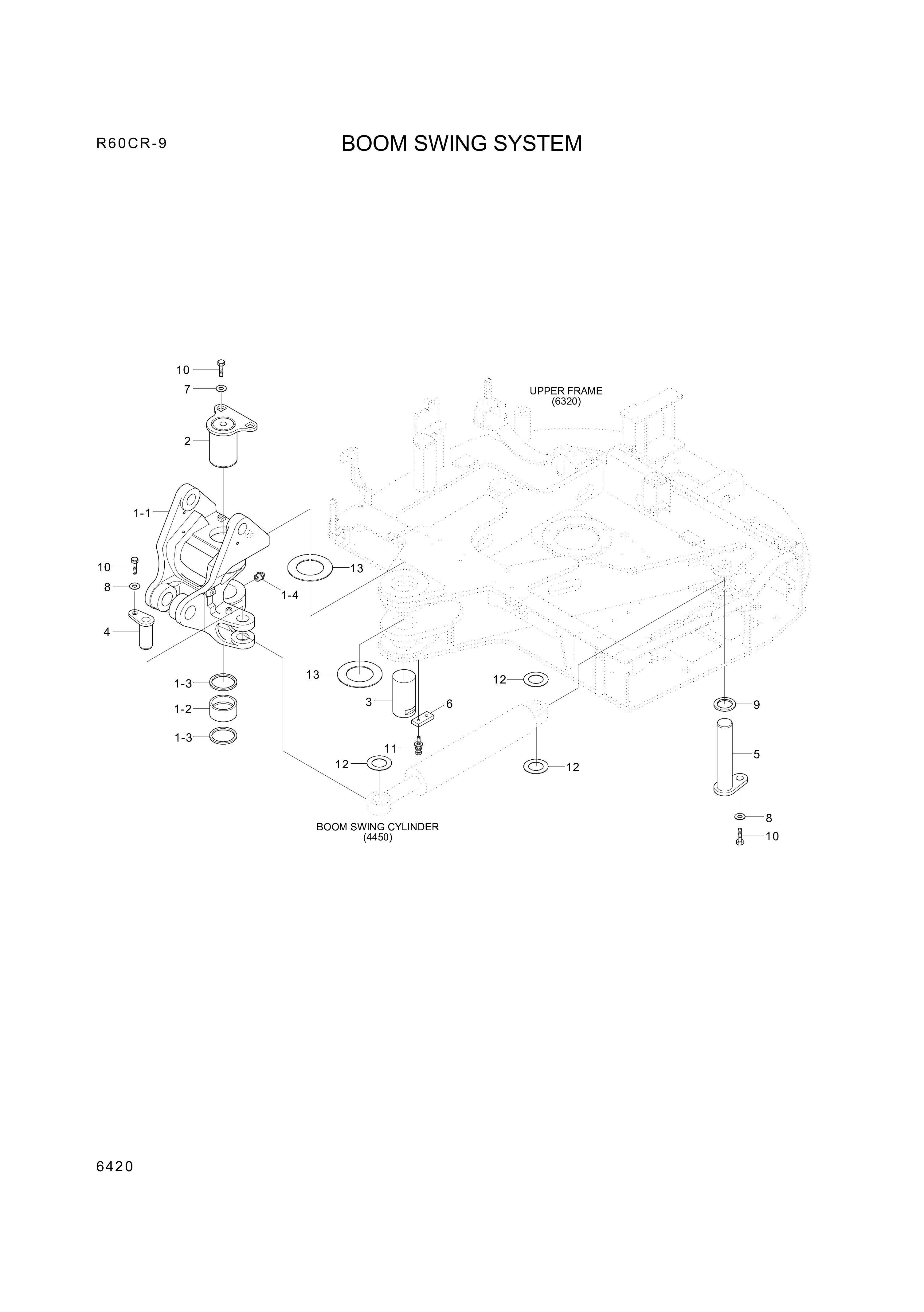 drawing for Hyundai Construction Equipment 61M9-91100 - BUSHING-VHD
