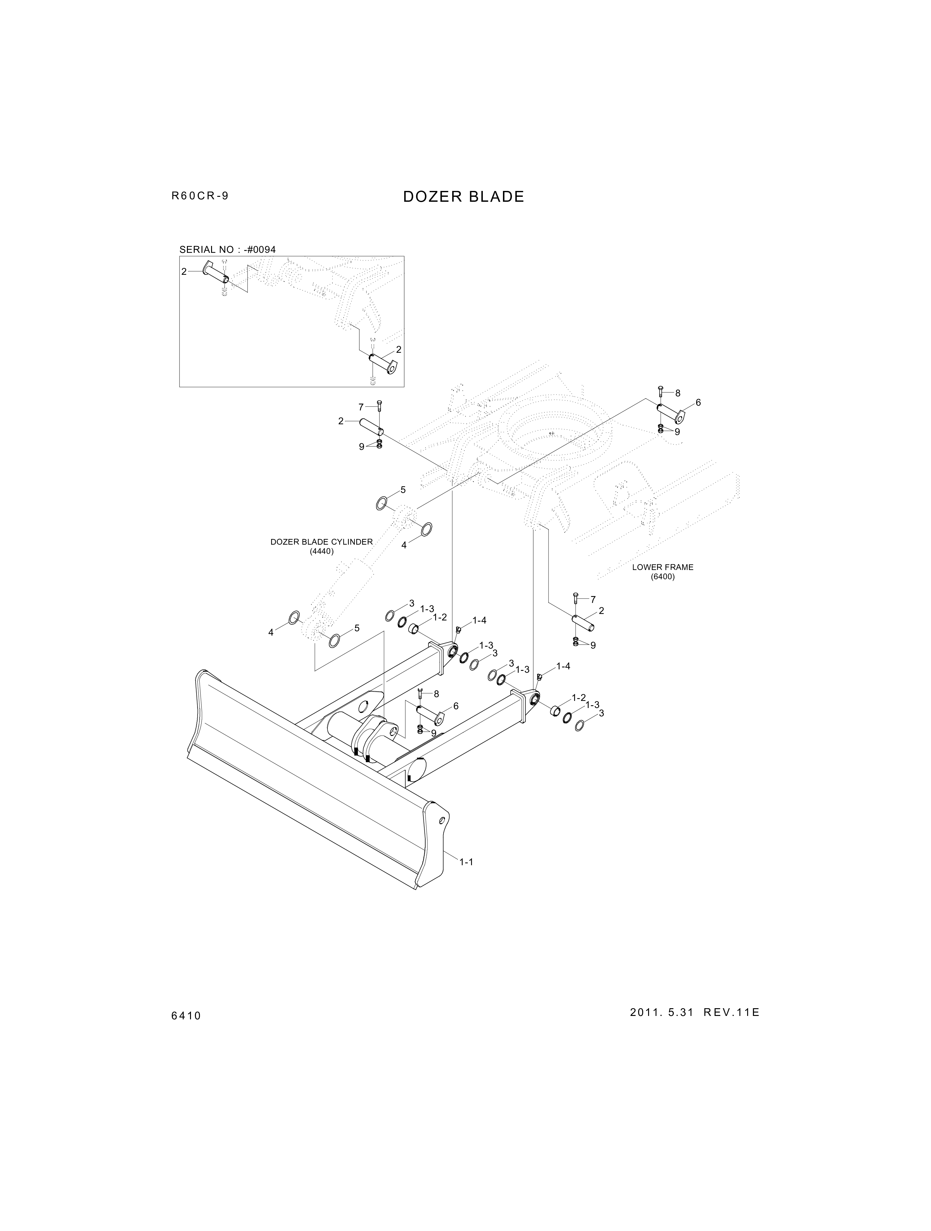 drawing for Hyundai Construction Equipment 61M8-51711 - PIN-JOINT
