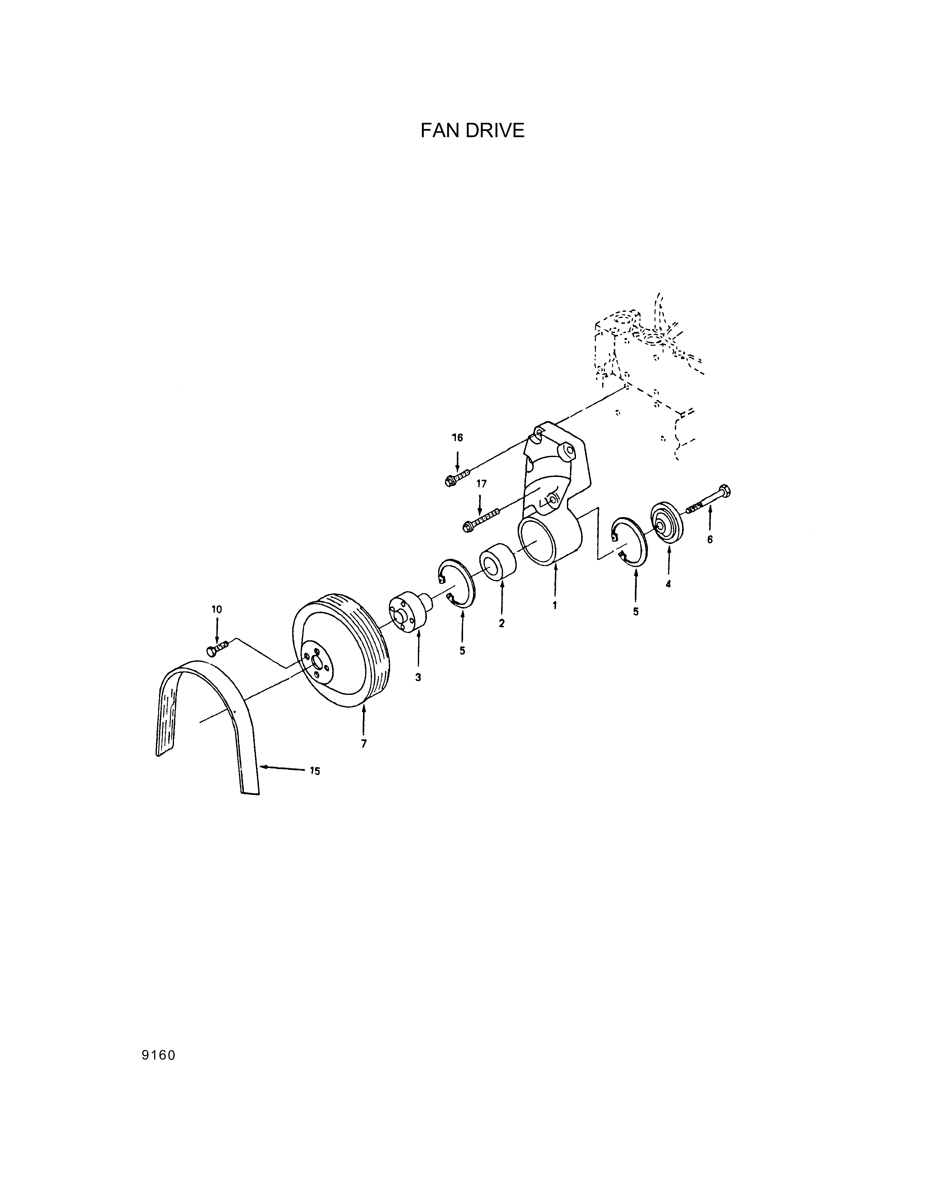drawing for Hyundai Construction Equipment YUBP-05151 - BELT-FAN (figure 1)