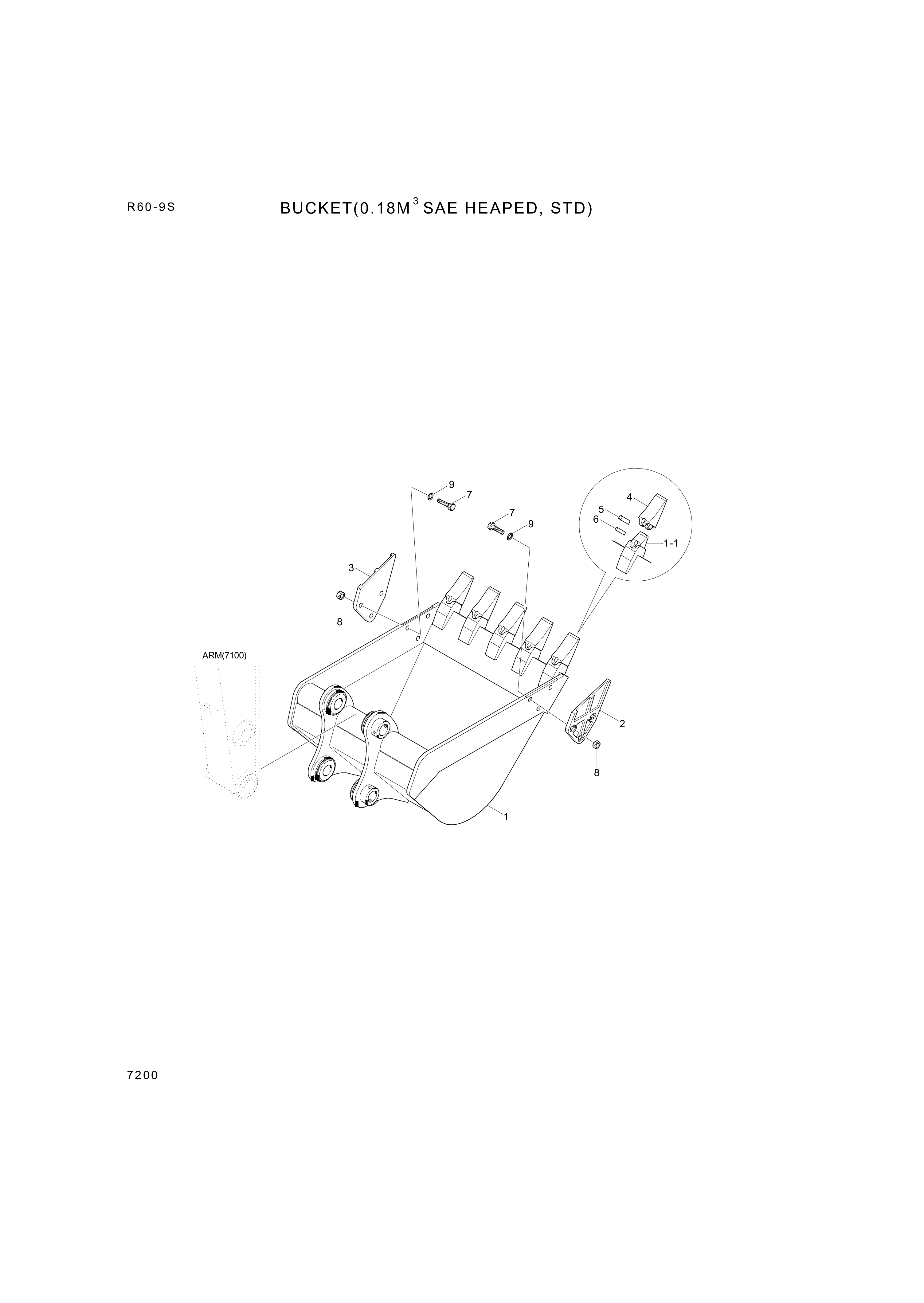 drawing for Hyundai Construction Equipment 61M8-38010GG - BUCKET (figure 3)