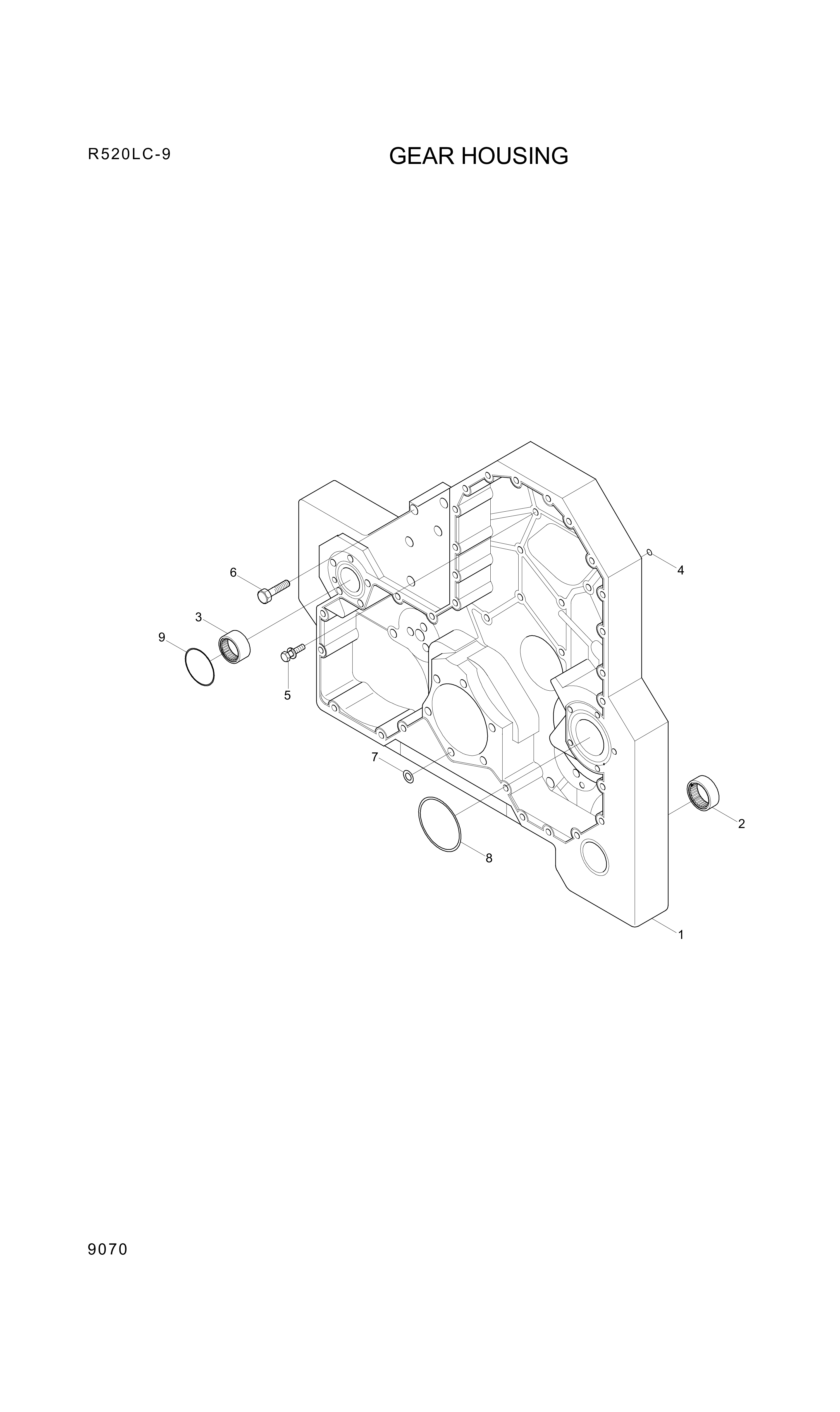 drawing for Hyundai Construction Equipment YUBP-05429 - HOUSING-GEAR (figure 5)