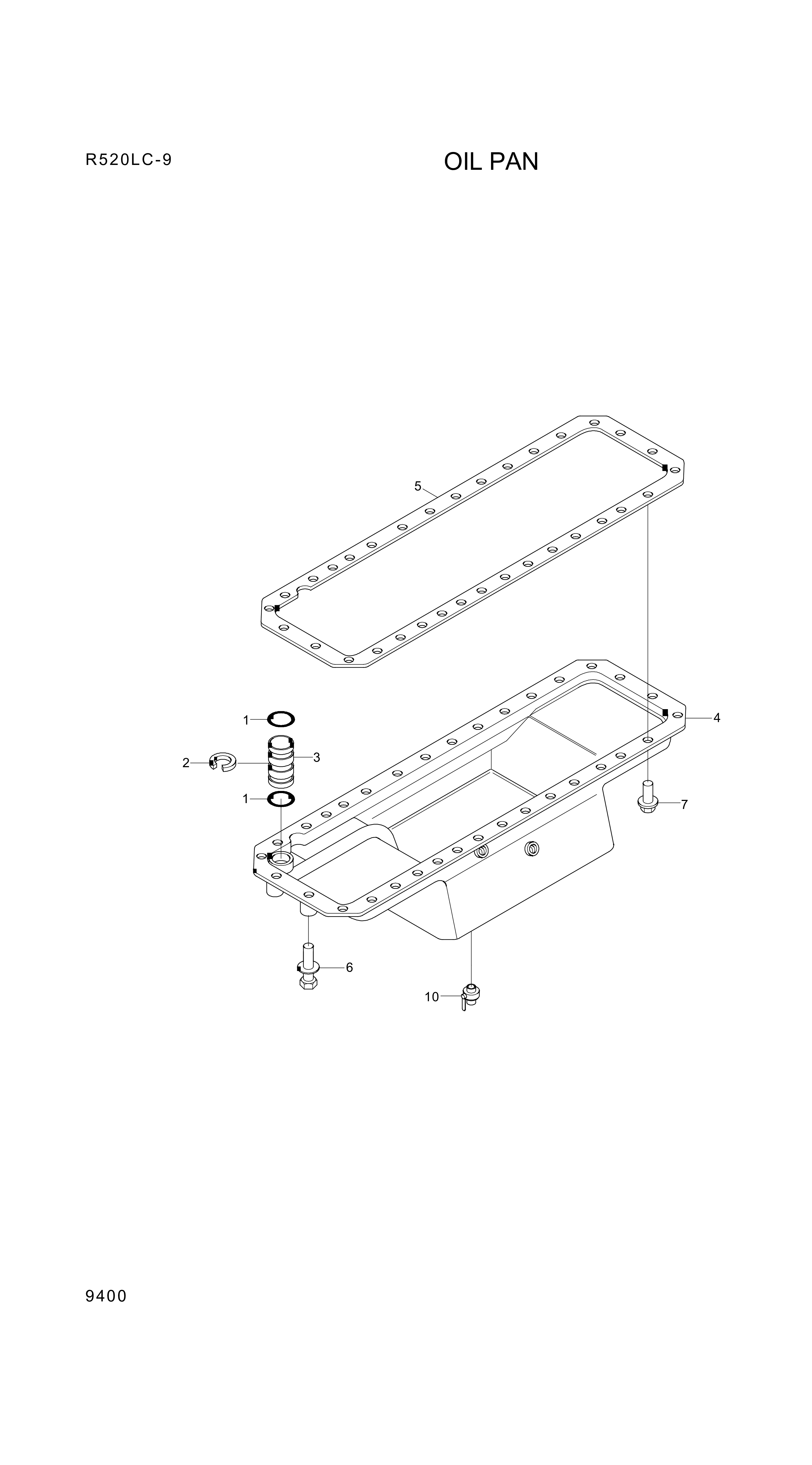 drawing for Hyundai Construction Equipment 3266568 - PAN-OIL (figure 4)