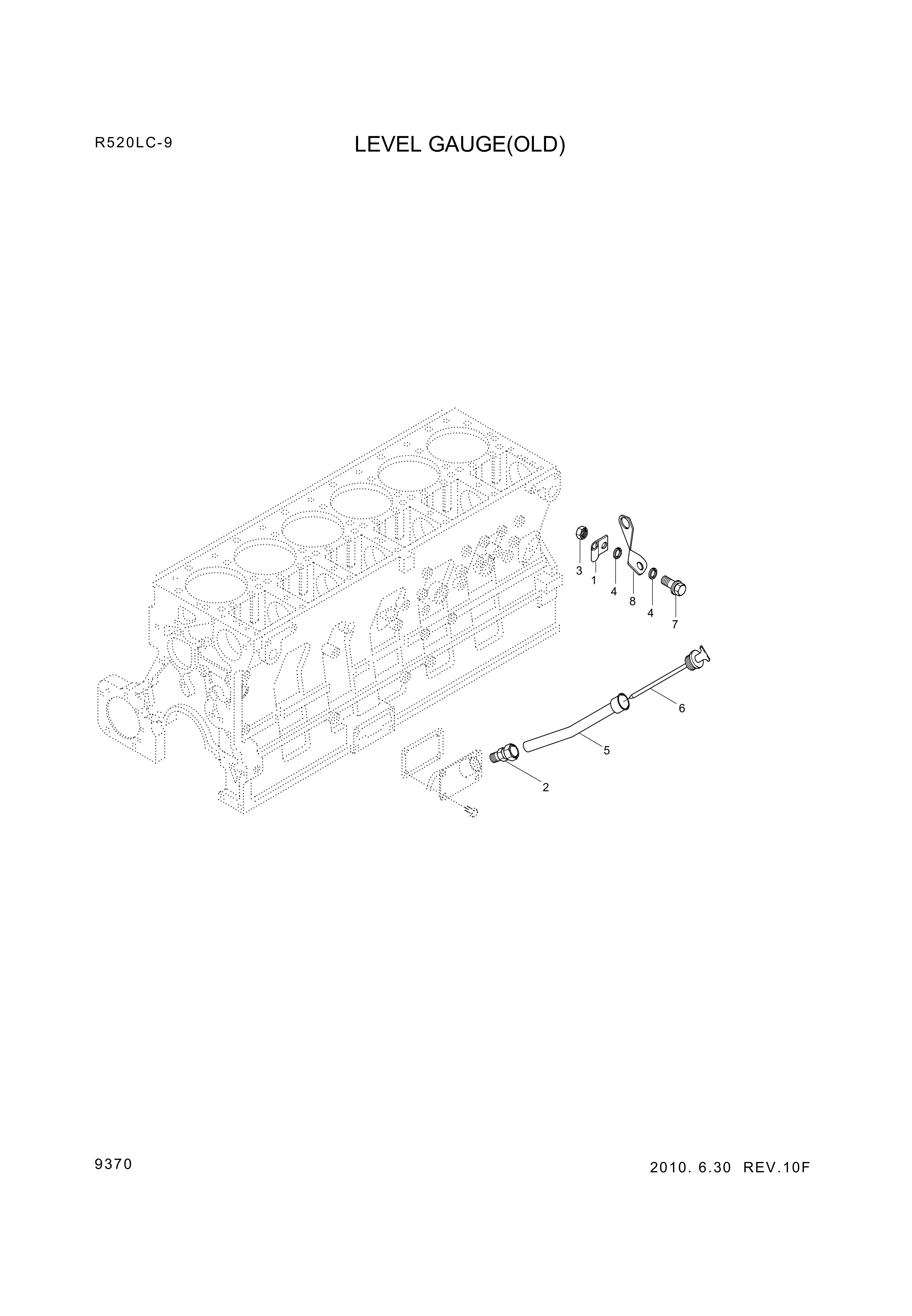 drawing for Hyundai Construction Equipment YUBP-06742 - DIPSTICK ASSY (figure 4)
