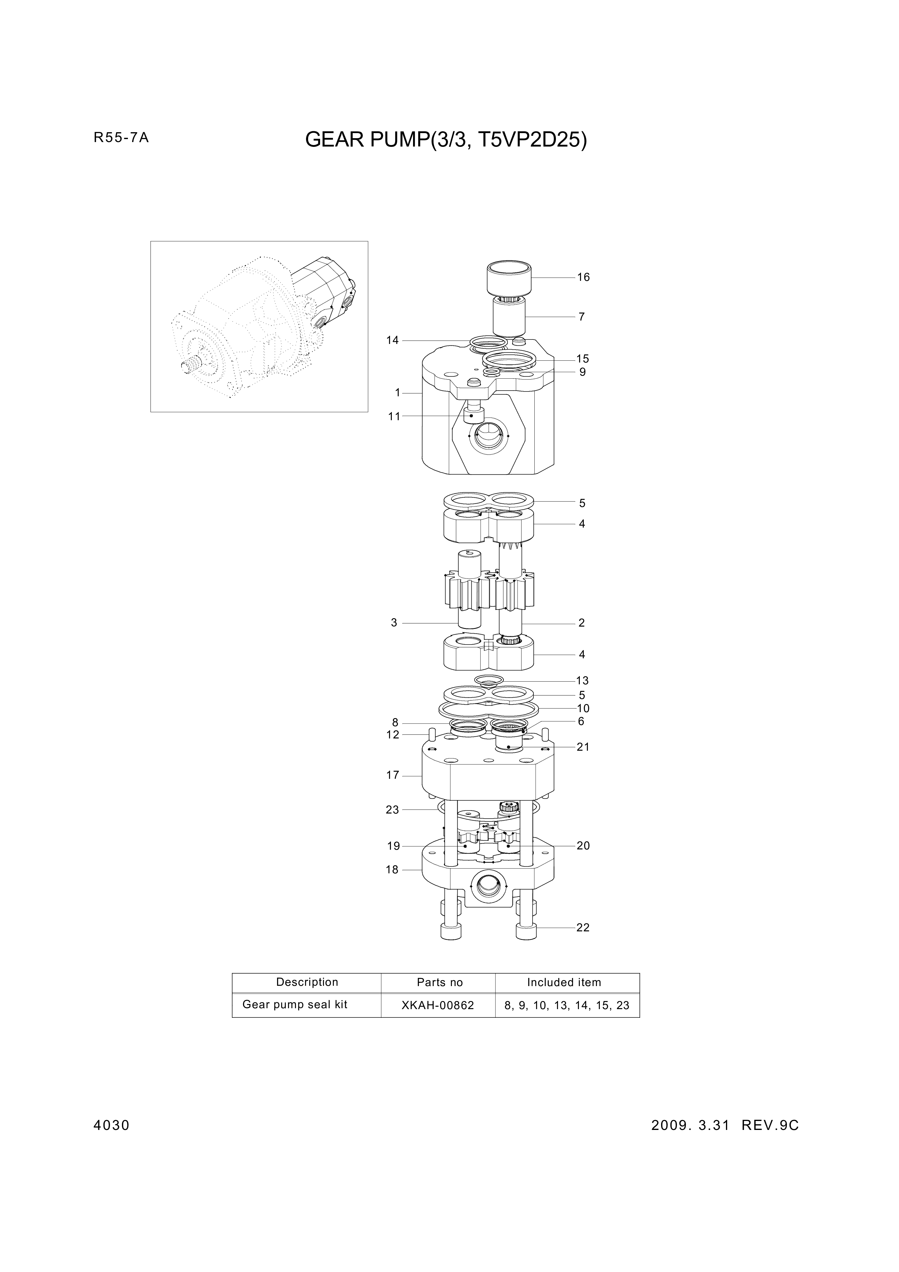drawing for Hyundai Construction Equipment XKAH-00863 - SEAL KIT (figure 3)