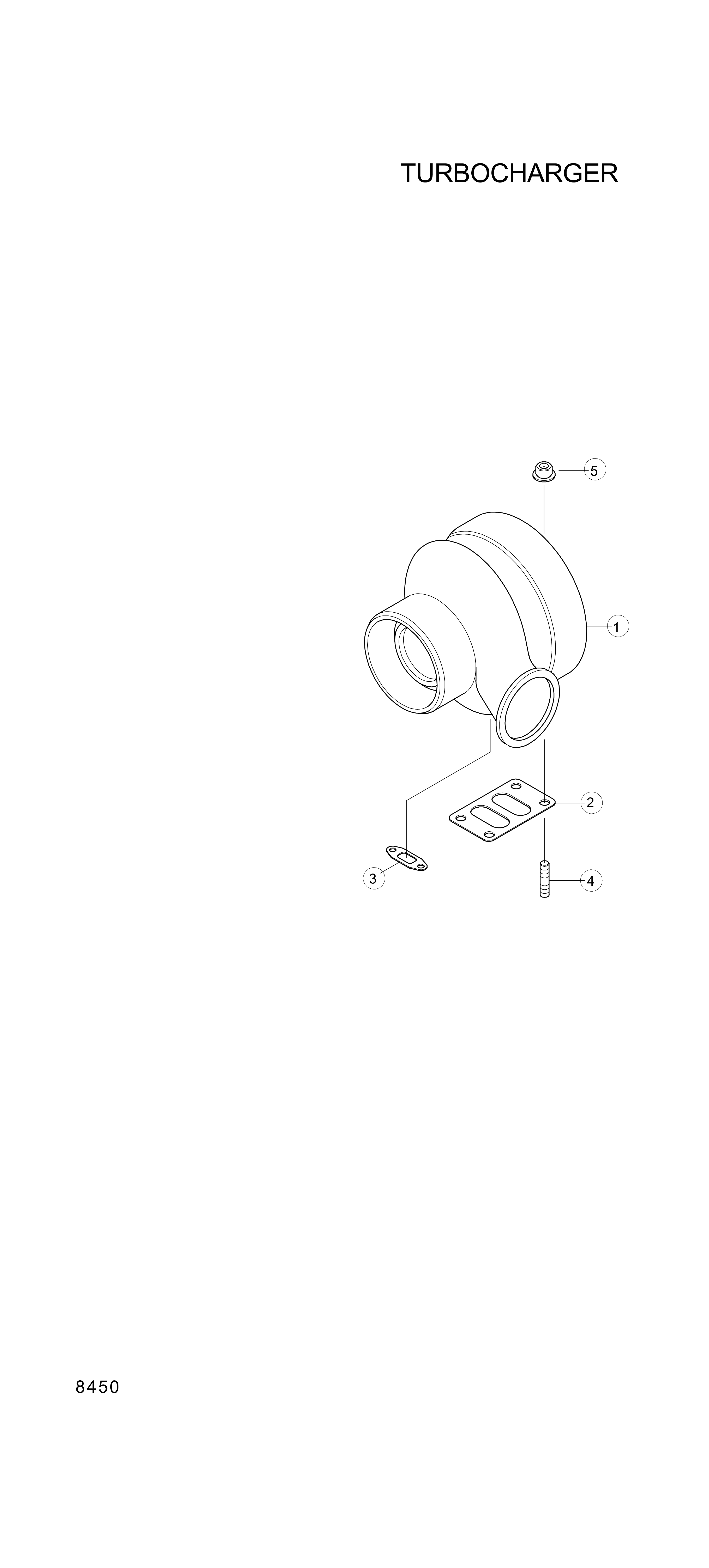 drawing for Hyundai Construction Equipment 3537132 - TURBOCHARGER (figure 4)