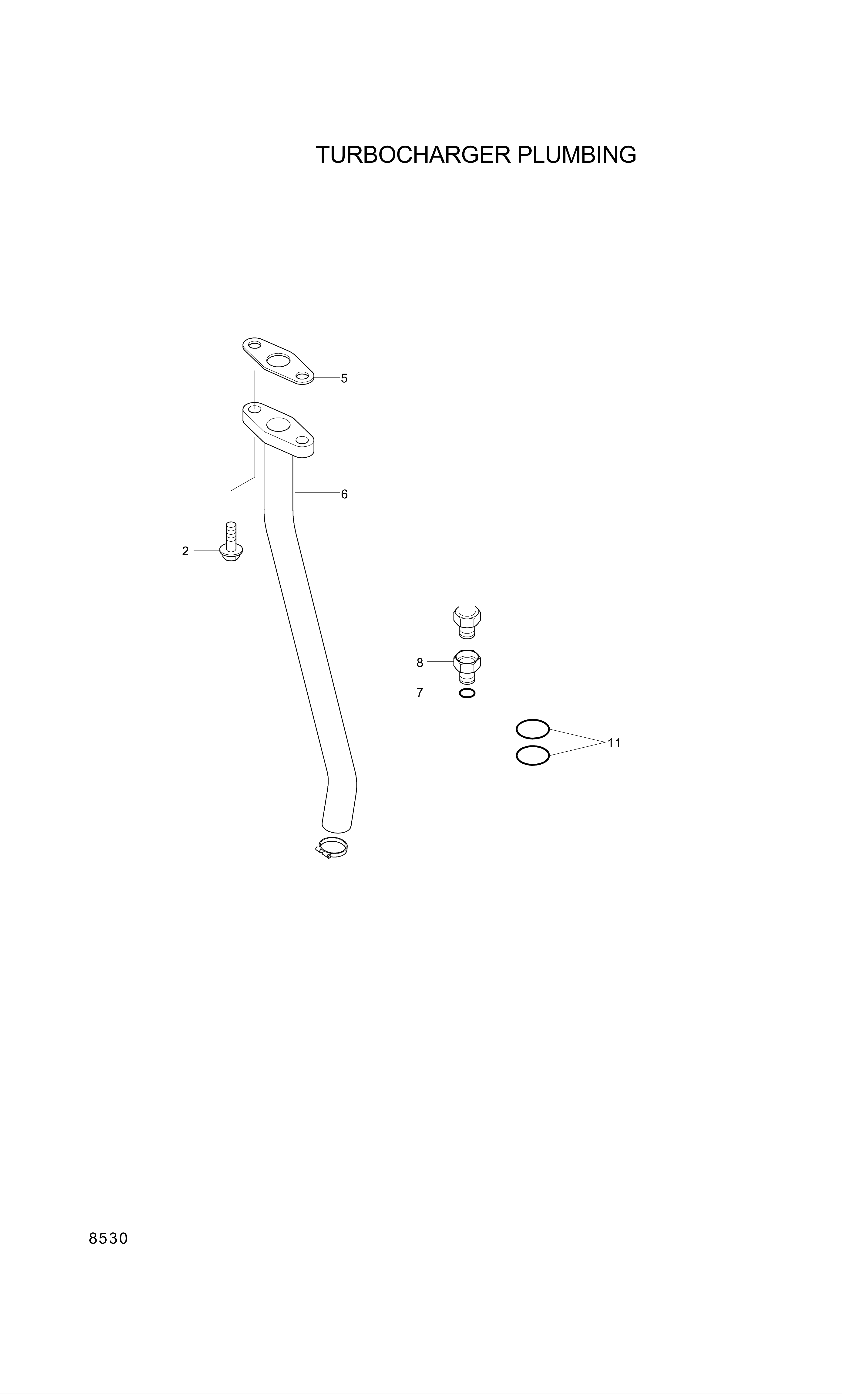 drawing for Hyundai Construction Equipment YUBP-07167 - CONNECTOR-DRAIN (figure 2)