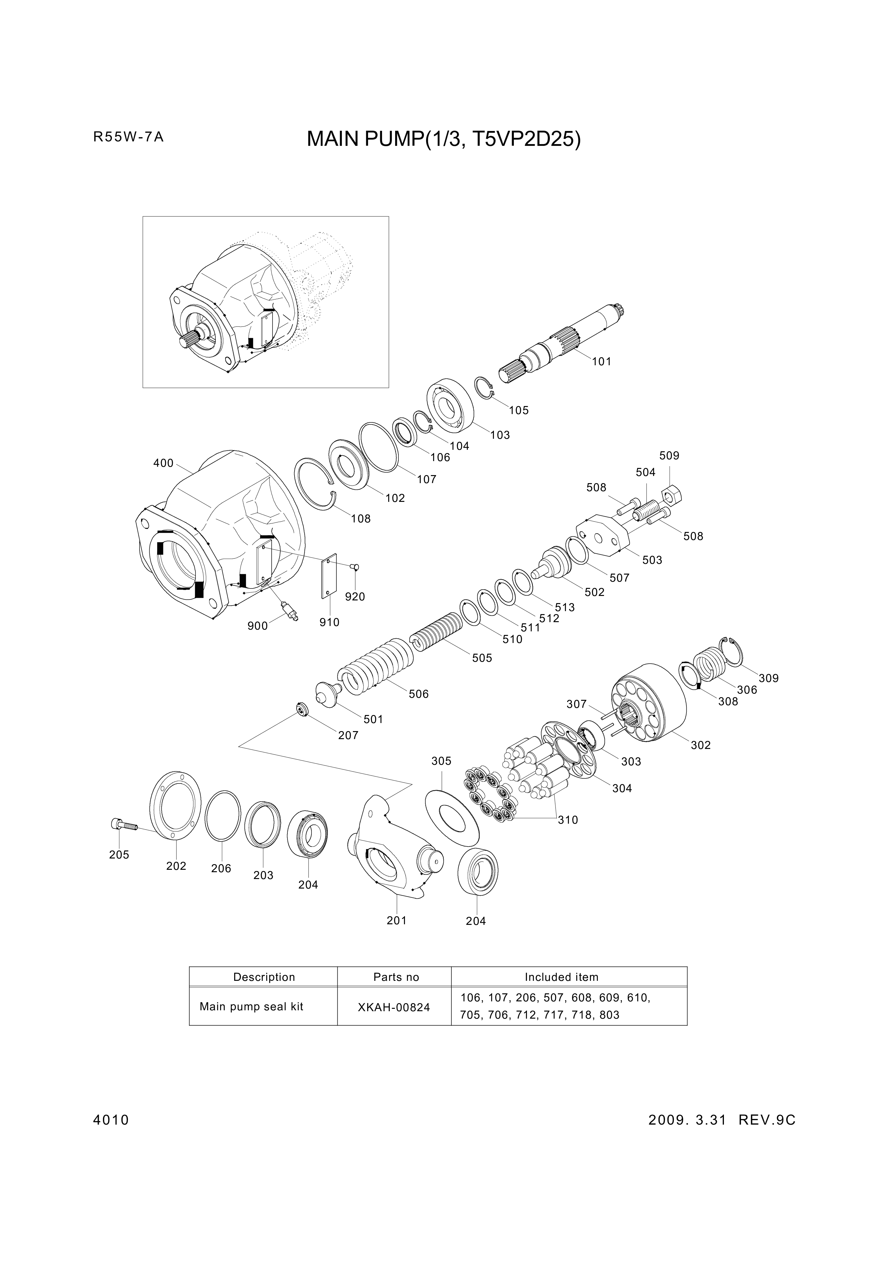 drawing for Hyundai Construction Equipment XKAH-00842 - PUMP UNIT-MAIN (figure 2)