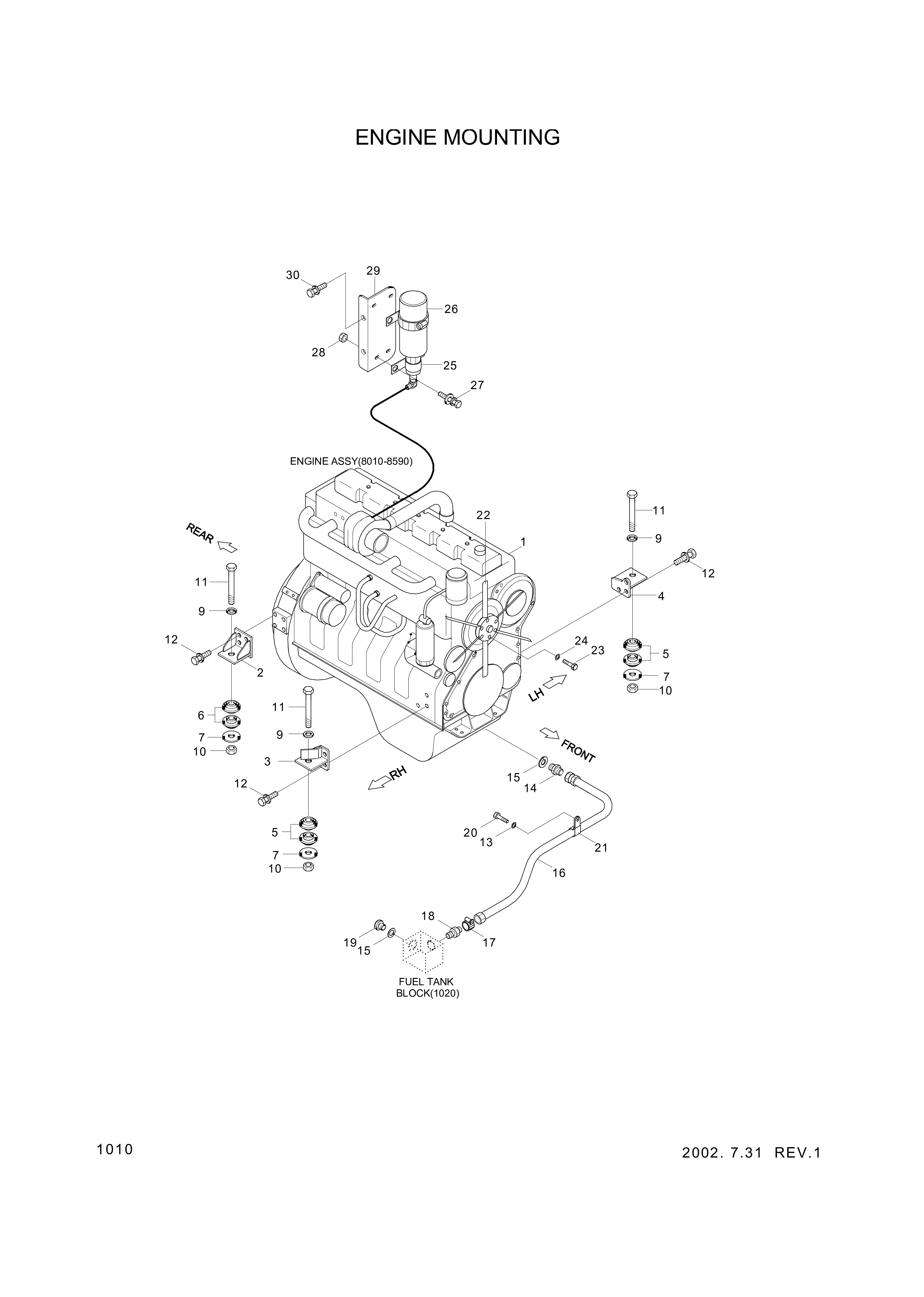 drawing for Hyundai Construction Equipment 11L7-00021 - BRACKET-MOUNT (figure 1)