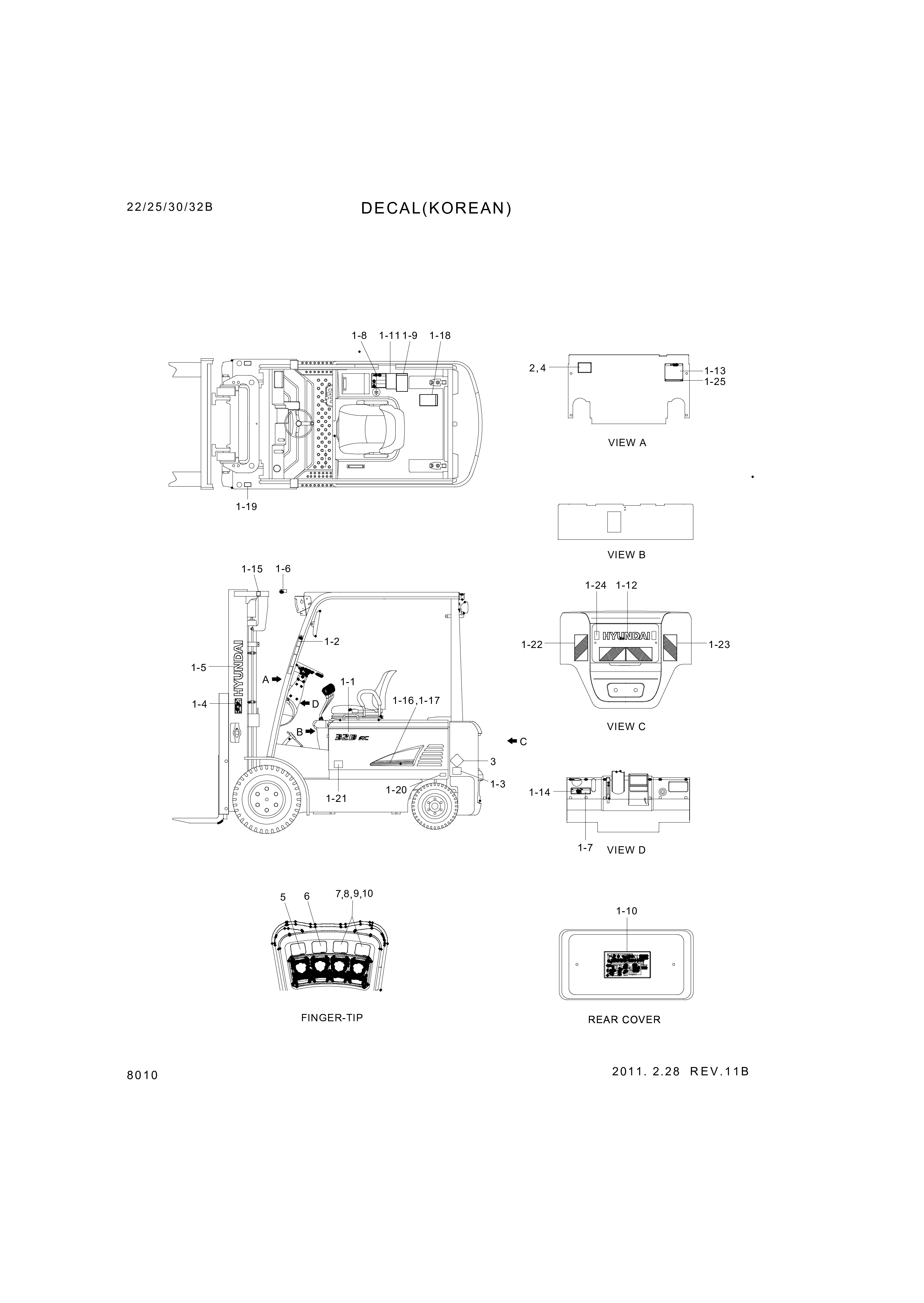 drawing for Hyundai Construction Equipment 99FG-00182 - DECAL-BRAKE FLUID (figure 4)