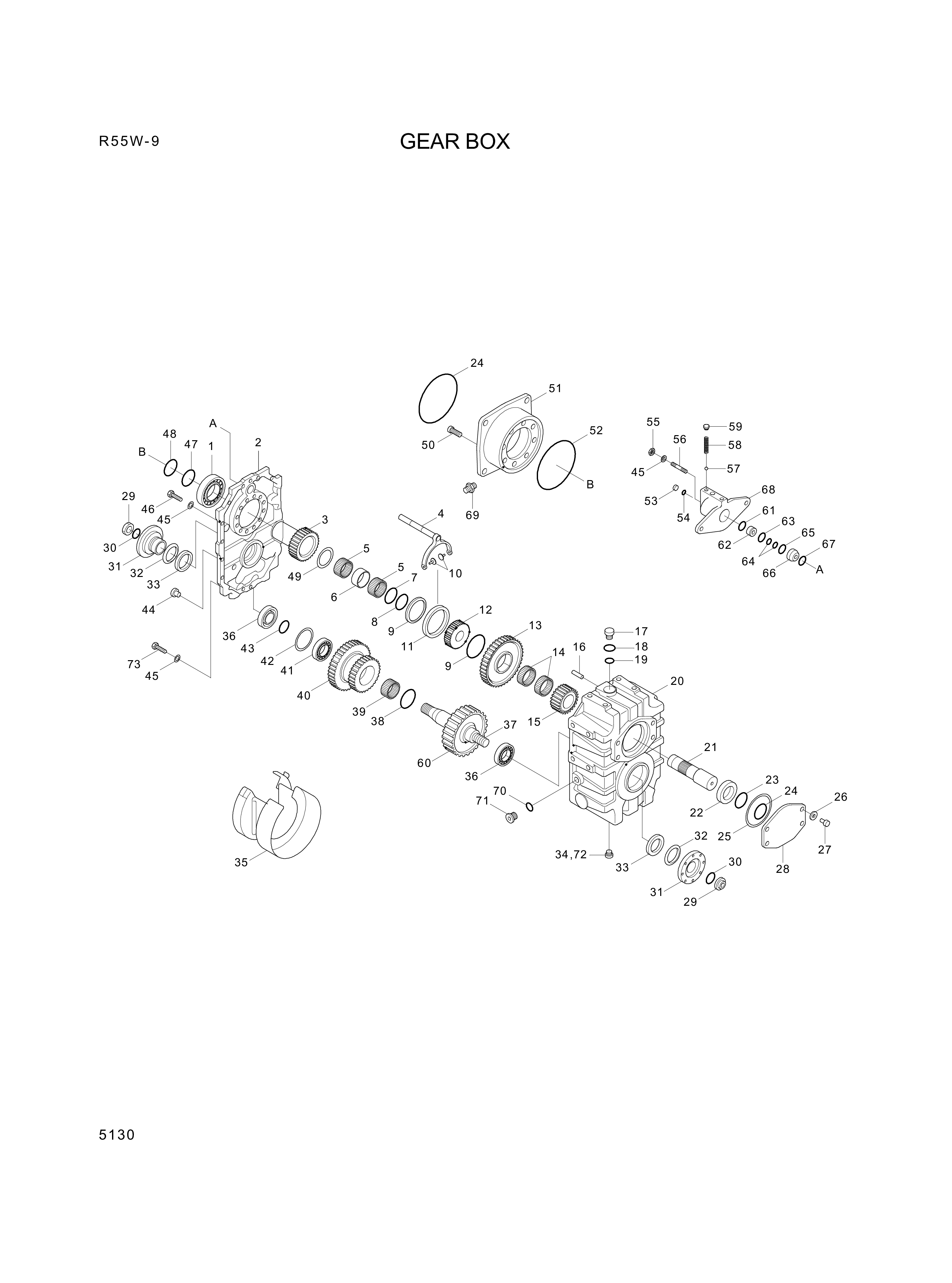 drawing for Hyundai Construction Equipment 3551413301 - SHAFT-INPUT (figure 3)