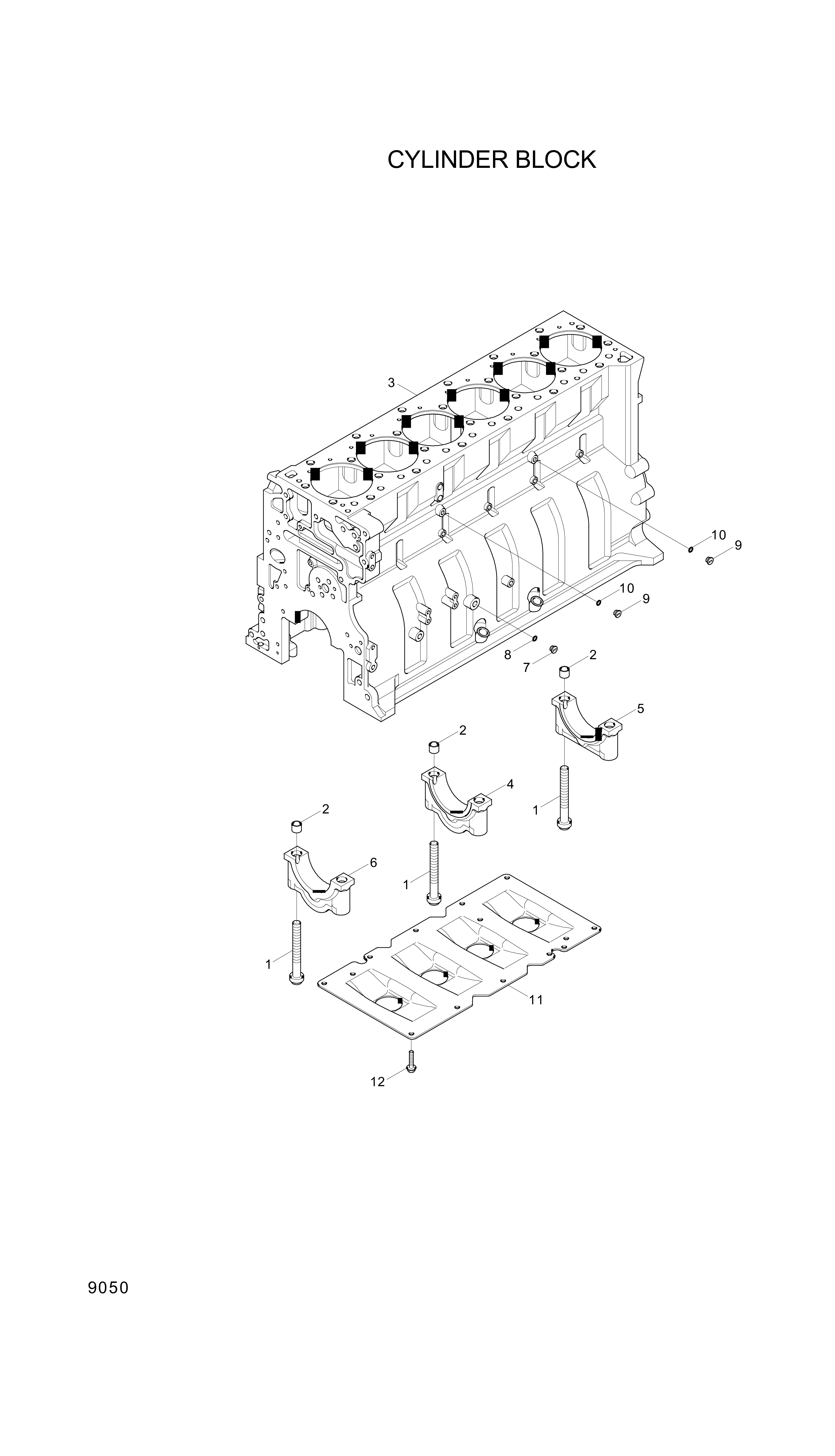 drawing for Hyundai Construction Equipment YUBP-05696 - SCREW-HEX FLG (figure 1)
