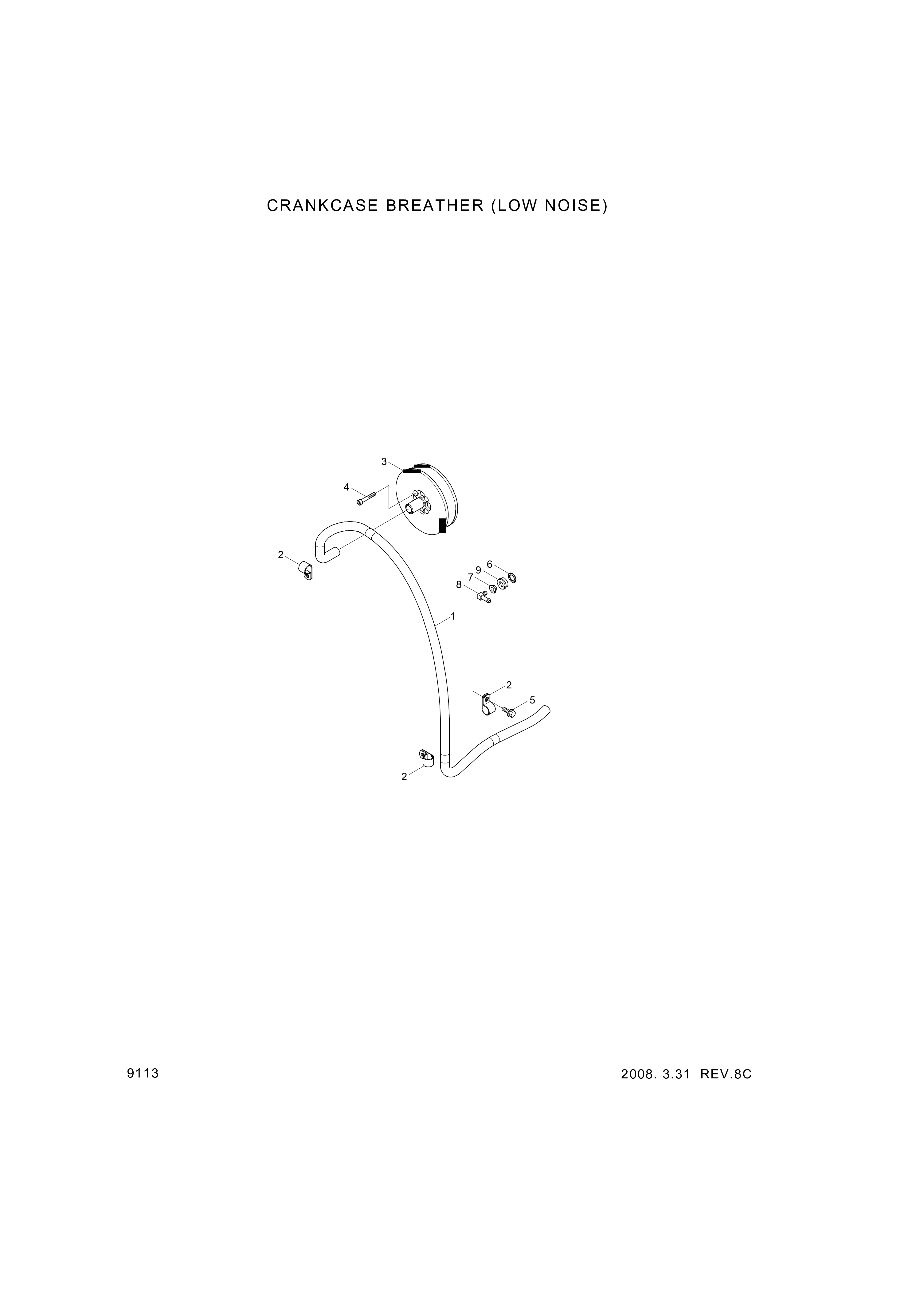 drawing for Hyundai Construction Equipment YUBP-04864 - BREATHER (figure 1)