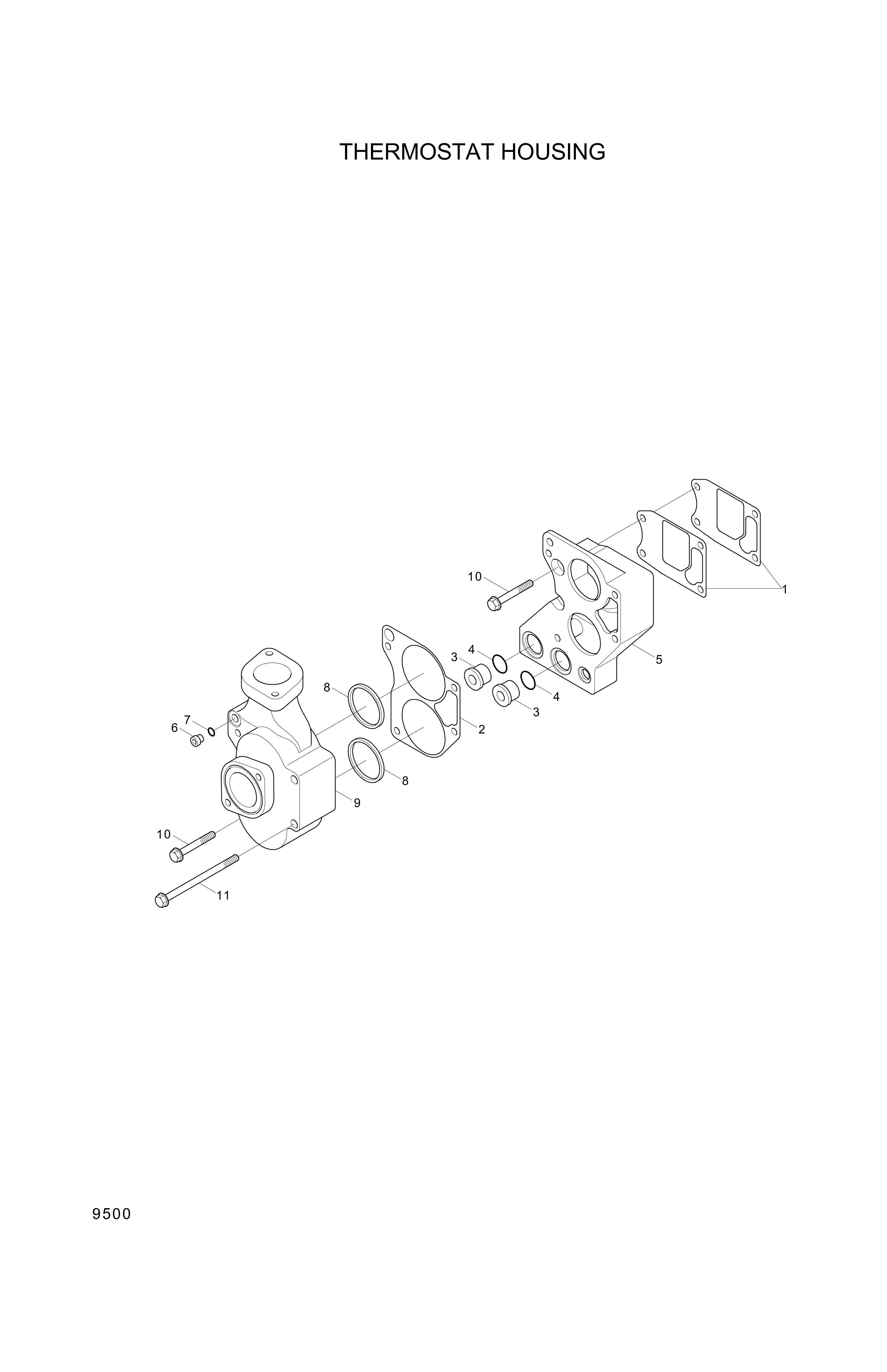 drawing for Hyundai Construction Equipment YUBP-05771 - GASKET (figure 1)