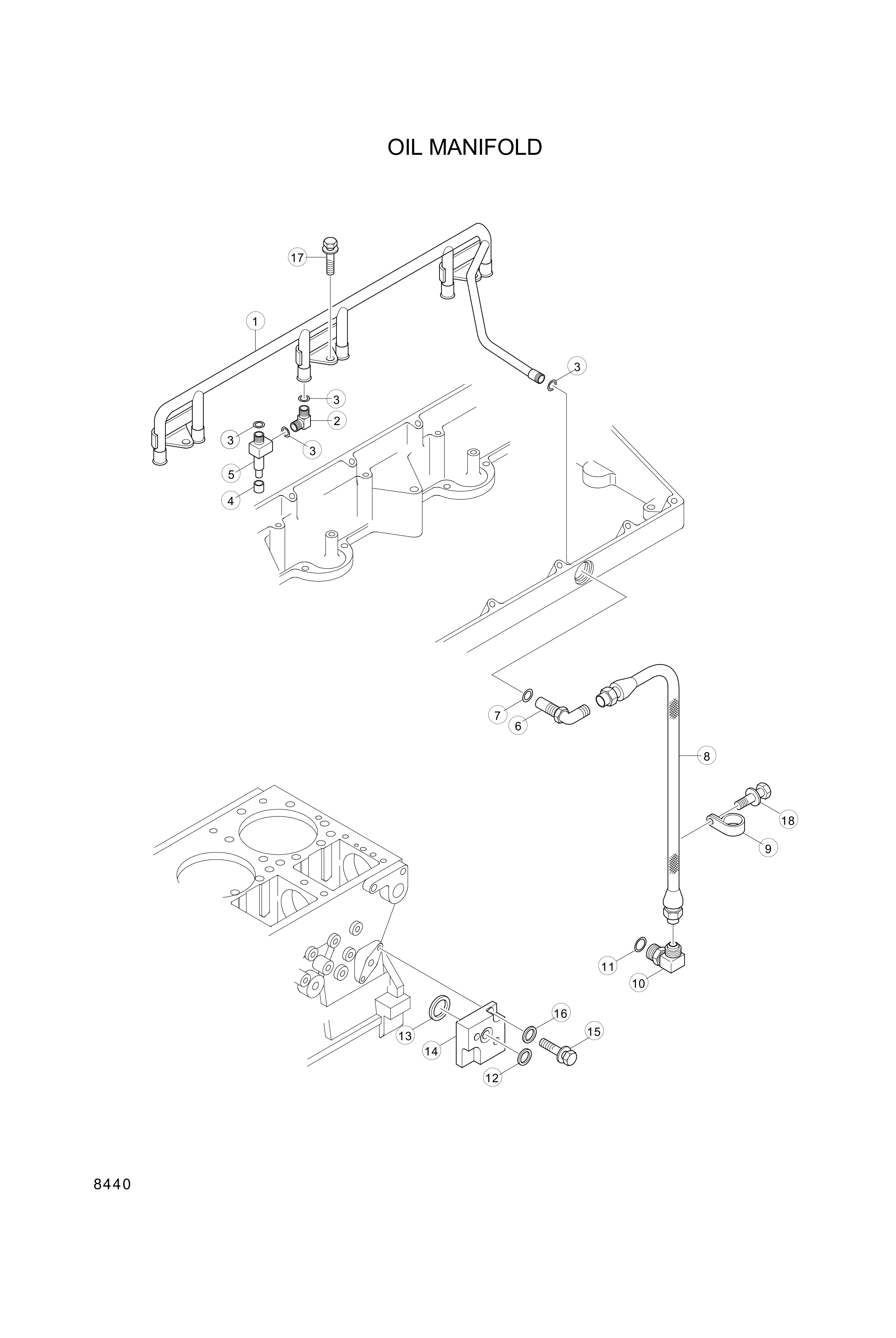 drawing for Hyundai Construction Equipment YUBP-06771 - HOSE-FLEXIBLE (figure 2)