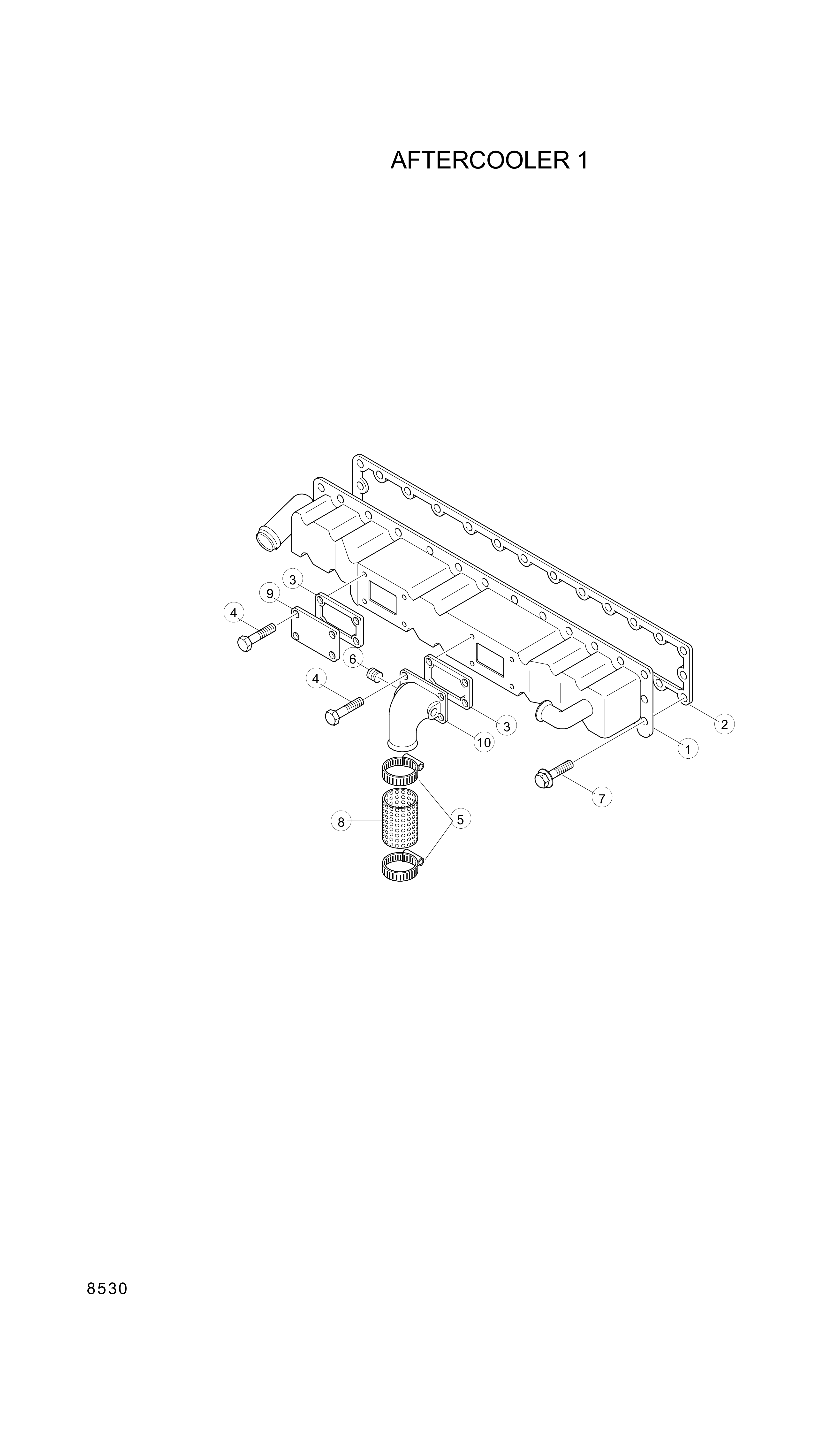 drawing for Hyundai Construction Equipment YUBP-06167 - COOLER-AFTER (figure 5)