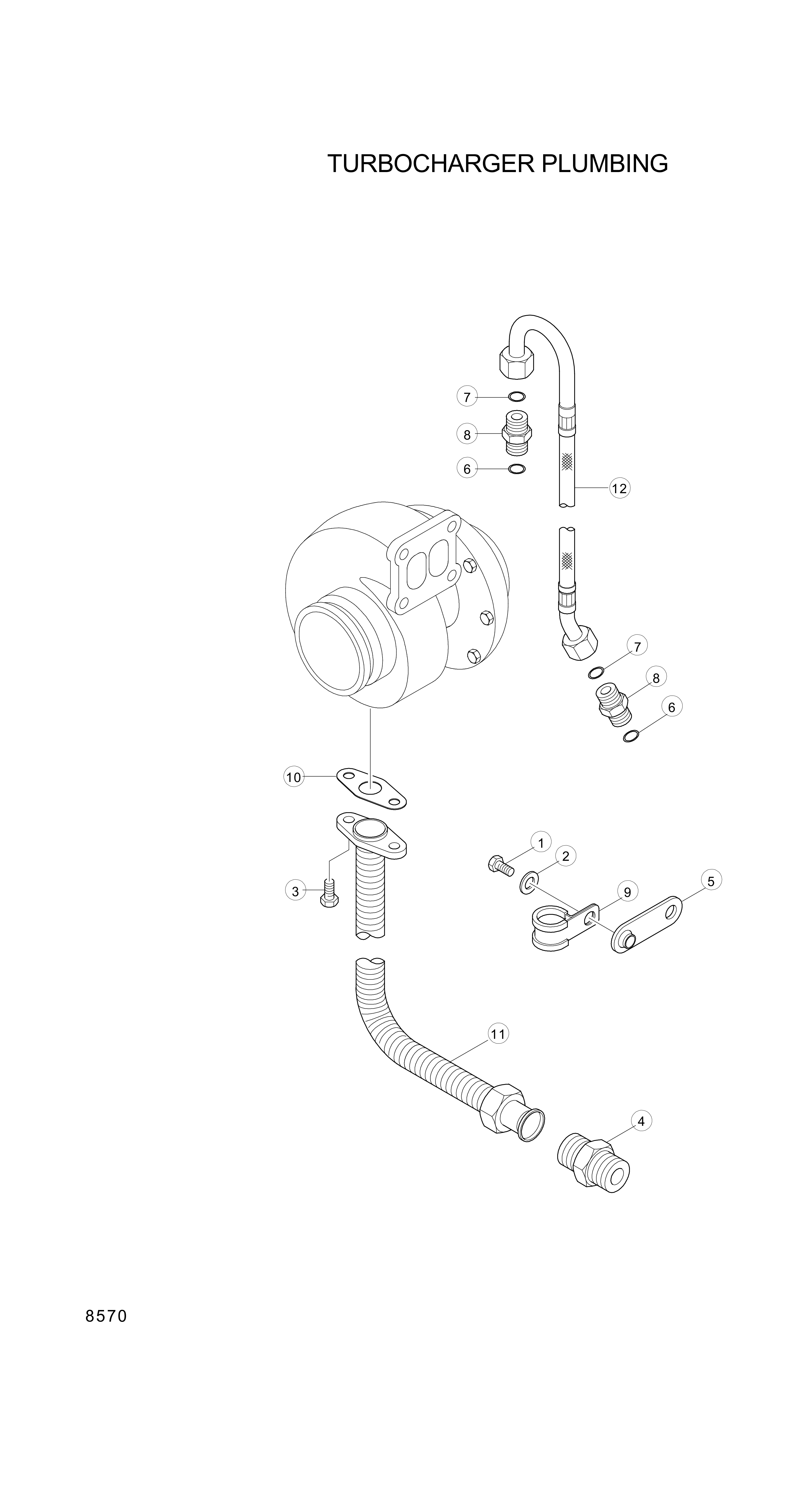 drawing for Hyundai Construction Equipment YUBP-06911 - HOSE-FLEXIBLE (figure 3)