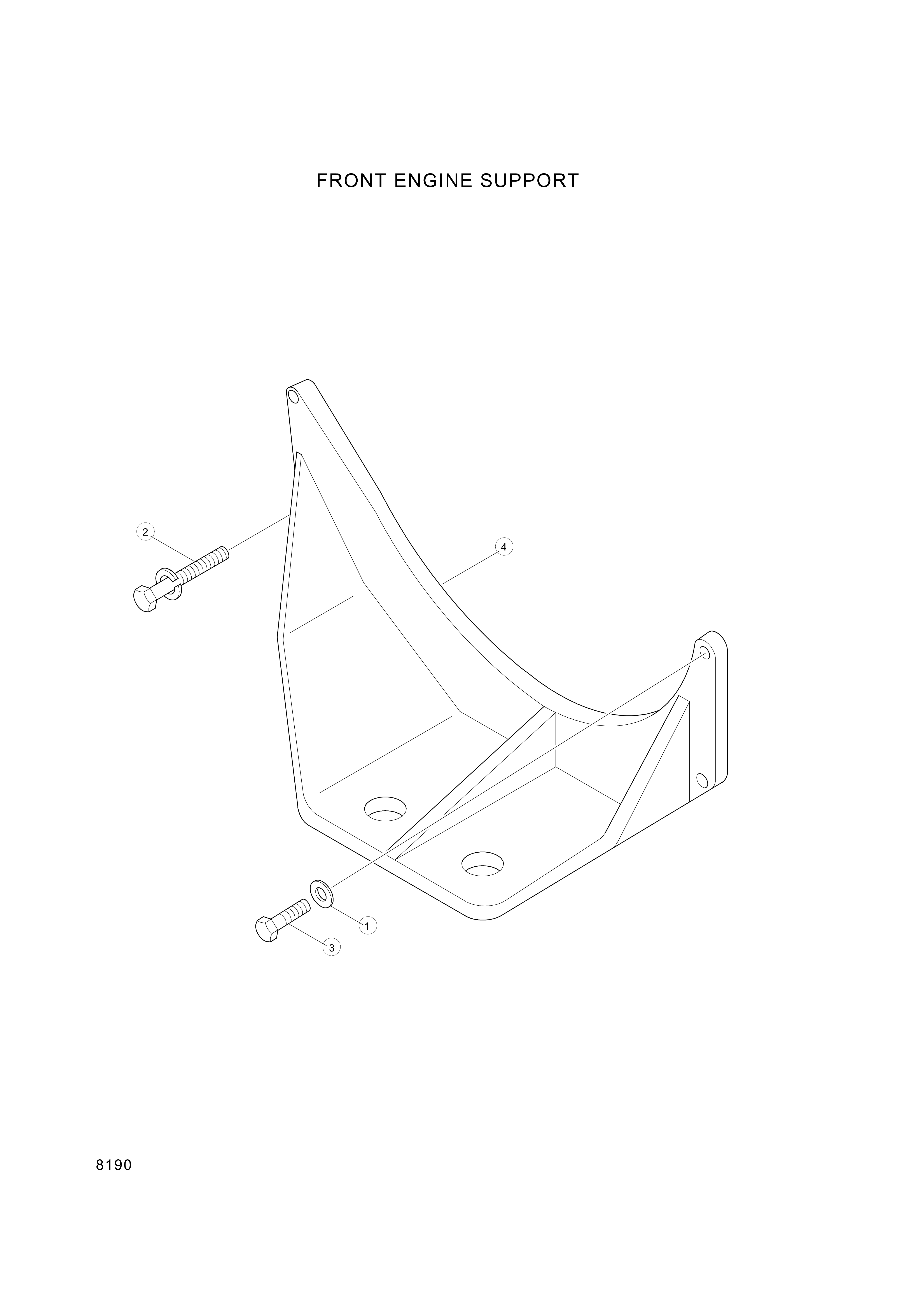 drawing for Hyundai Construction Equipment YUBP-06811 - SUPPORT-FRONT (figure 2)