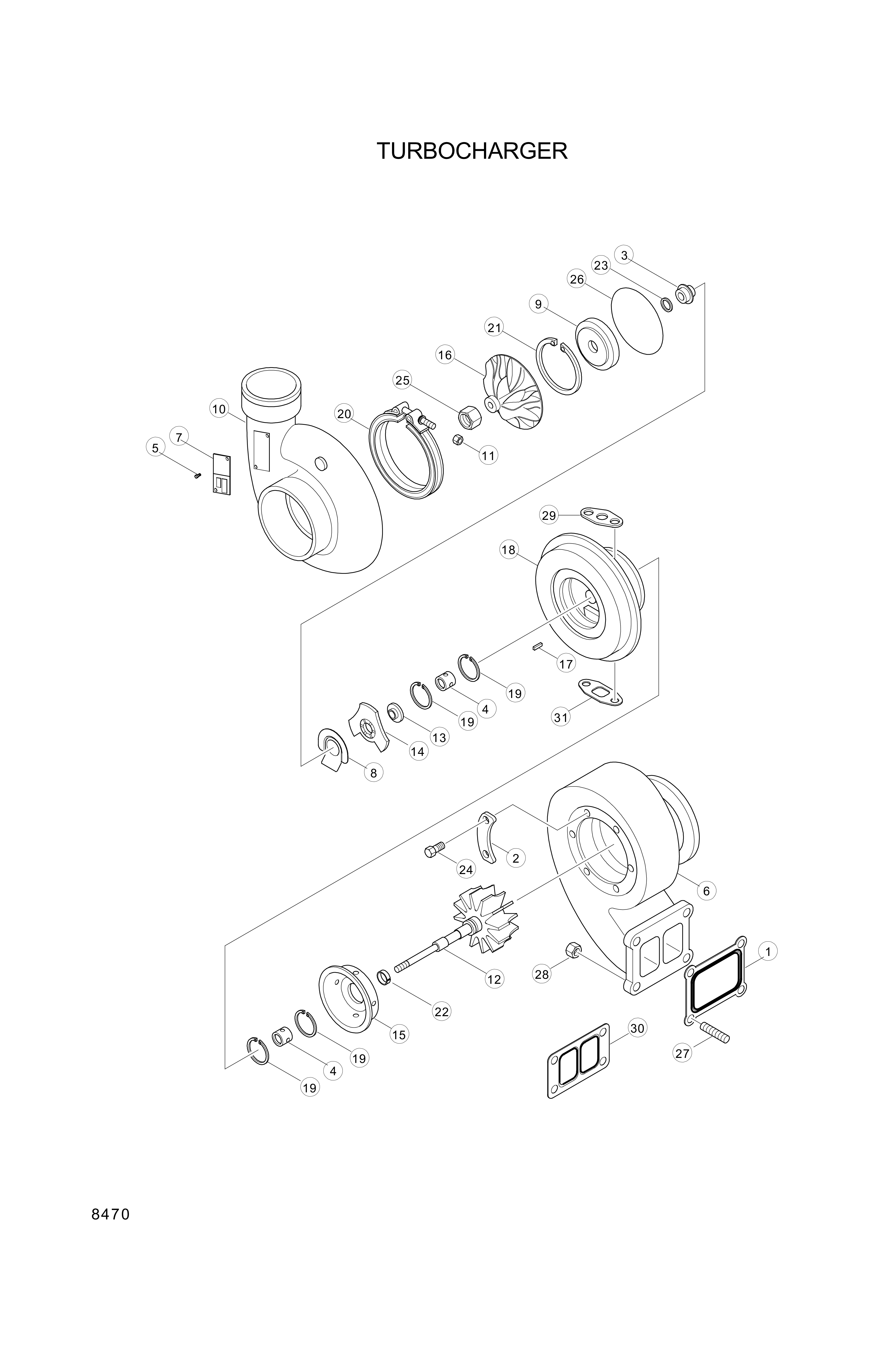 drawing for Hyundai Construction Equipment YUBP-05458 - BEARING (figure 3)