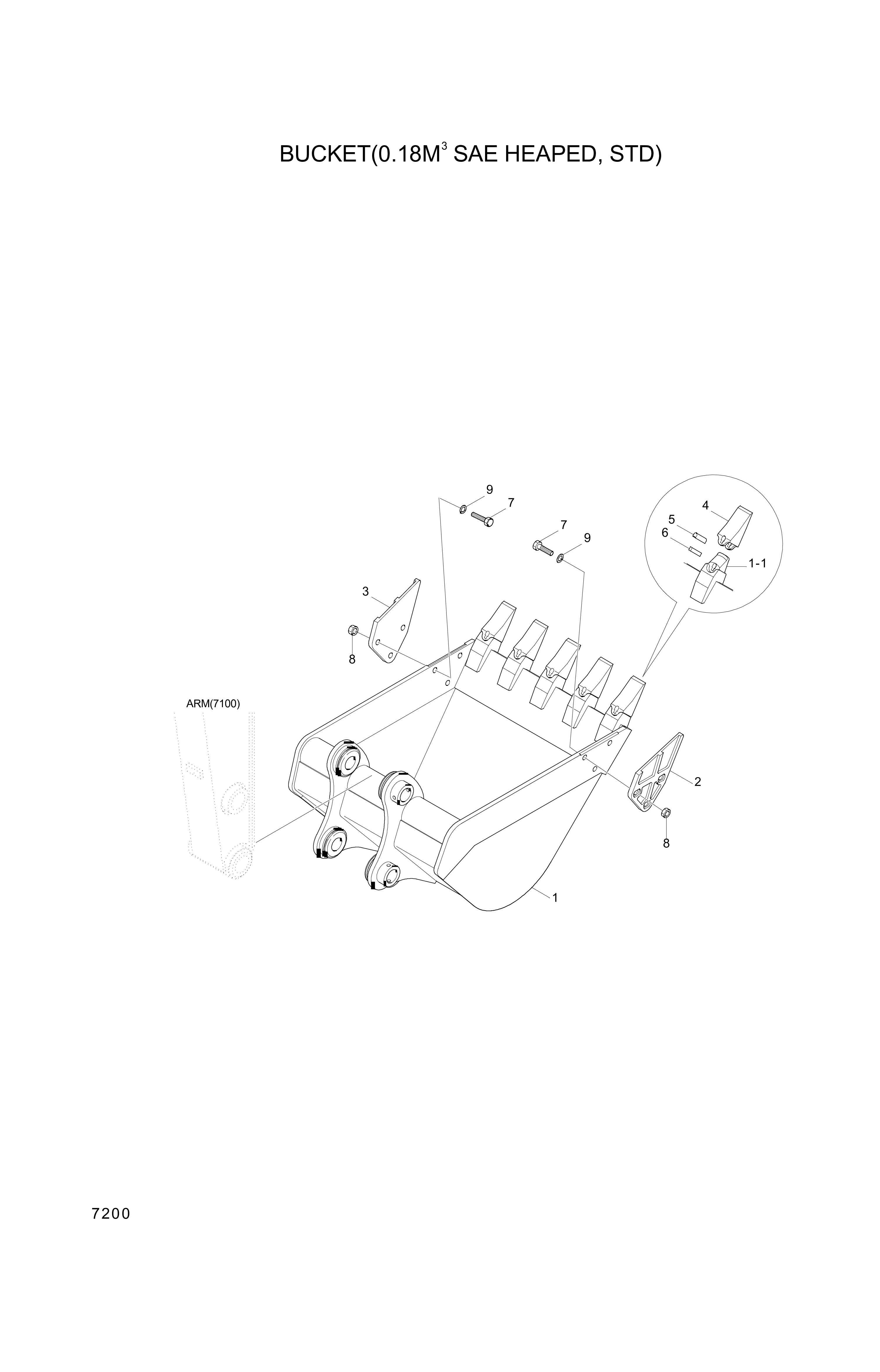drawing for Hyundai Construction Equipment 61M8-38010 - Bucket Wa (figure 2)
