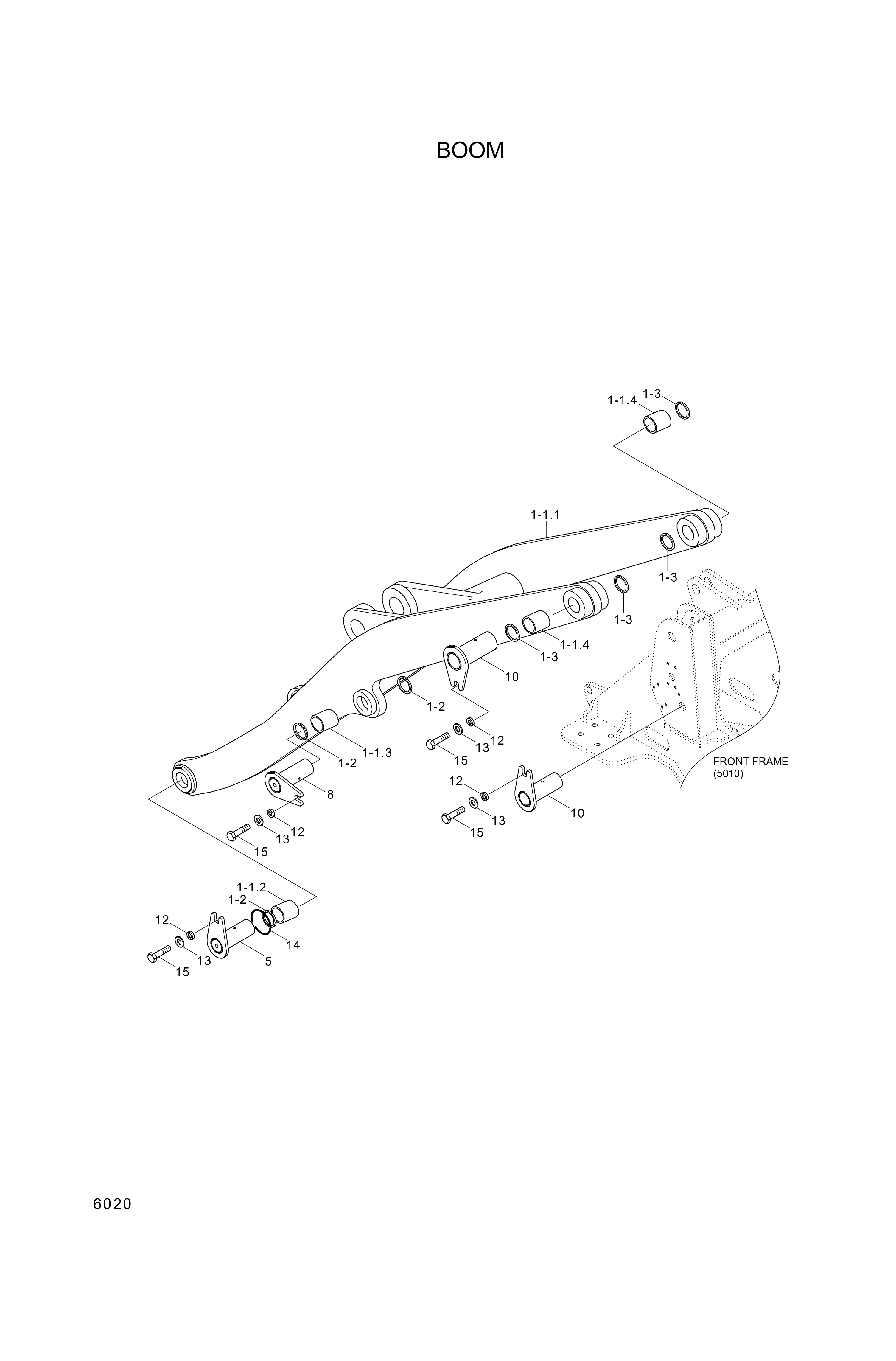 drawing for Hyundai Construction Equipment 61L9-10650 - BUSHING-PIN