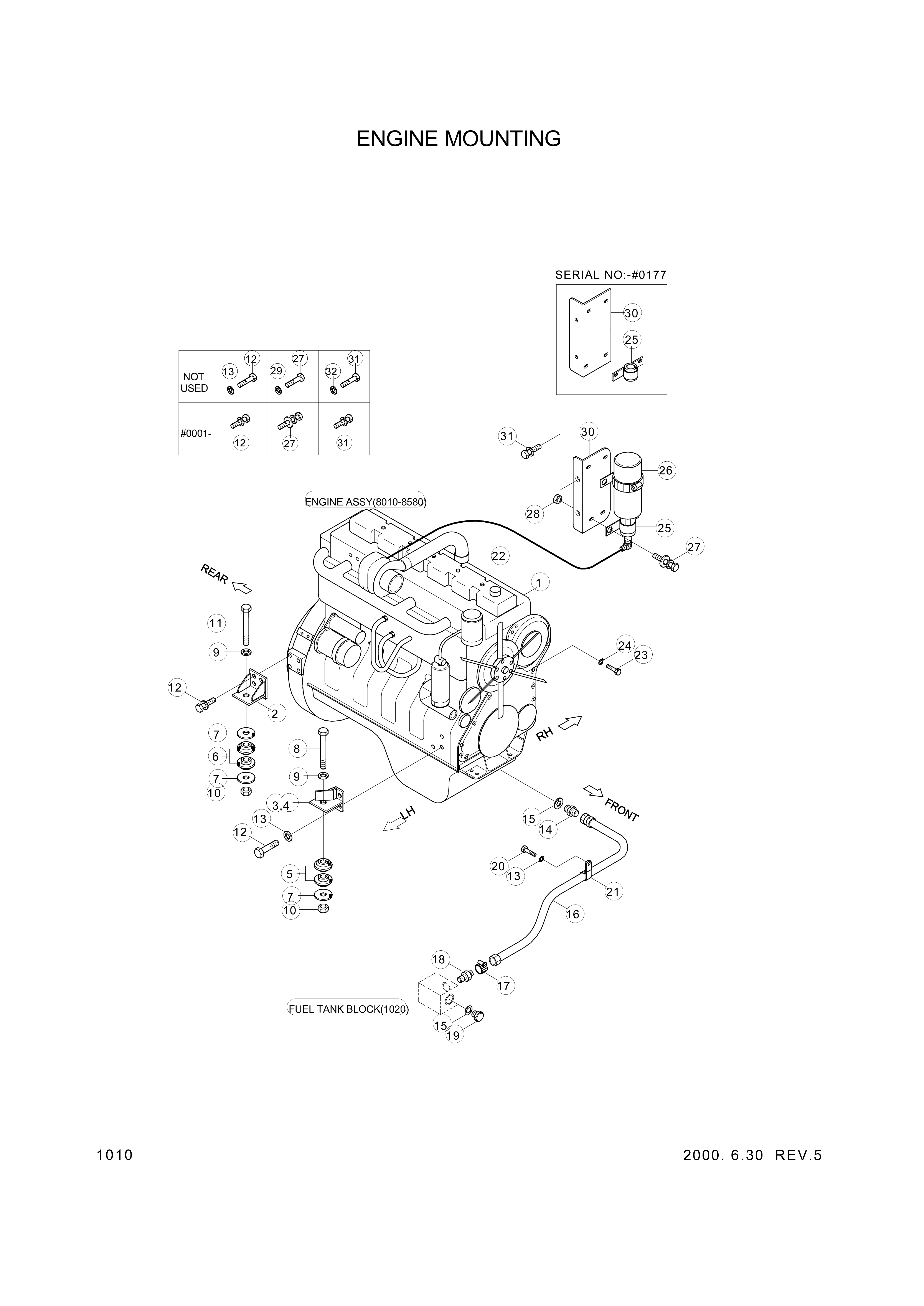 drawing for Hyundai Construction Equipment 11L7-00021 - BRACKET-MOUNT (figure 3)