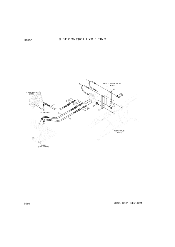 drawing for Hyundai Construction Equipment P930-086009 - HOSE ASSY-ORFS&THD
