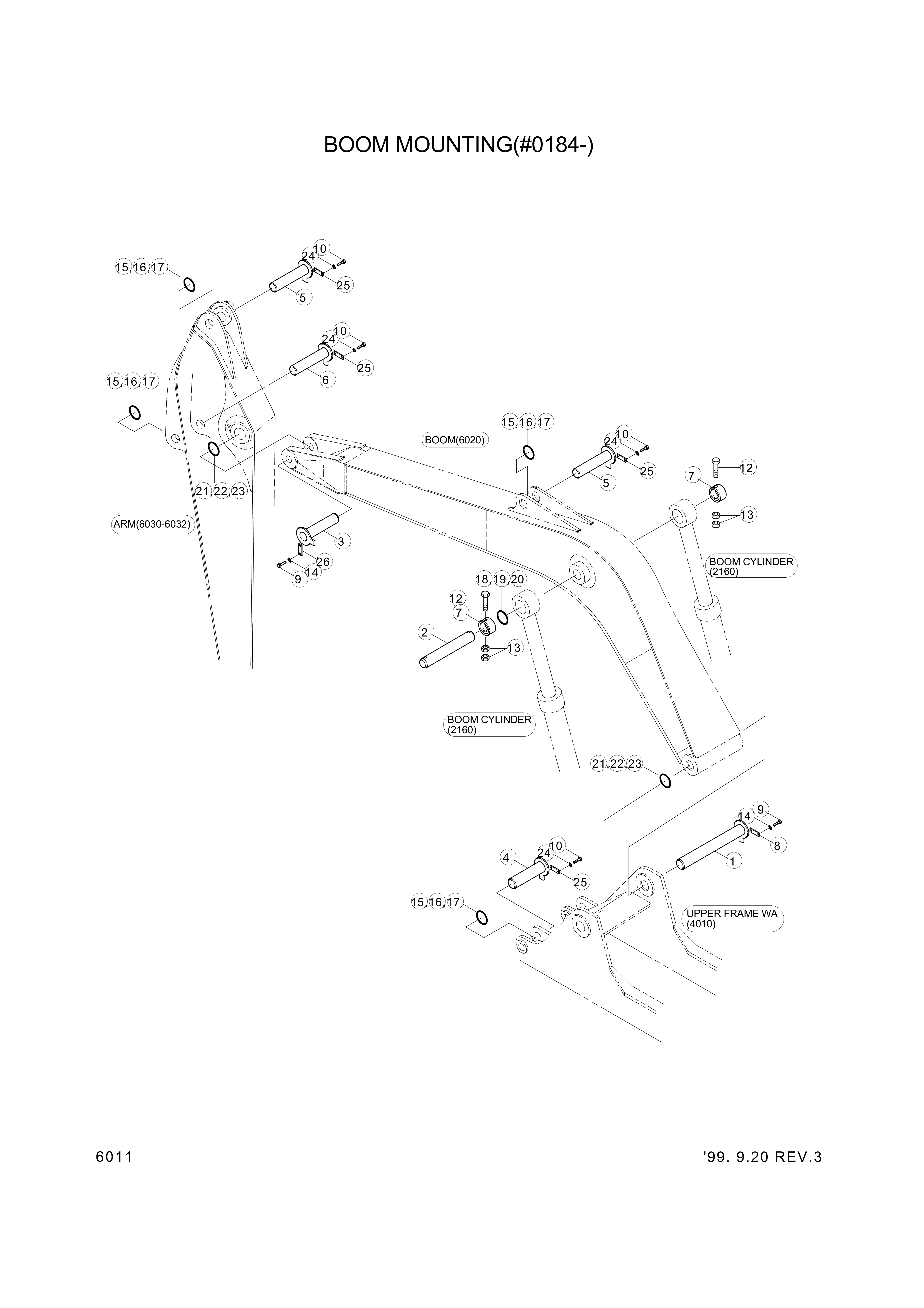 drawing for Hyundai Construction Equipment 61EK-11120 - PIN-JOINT