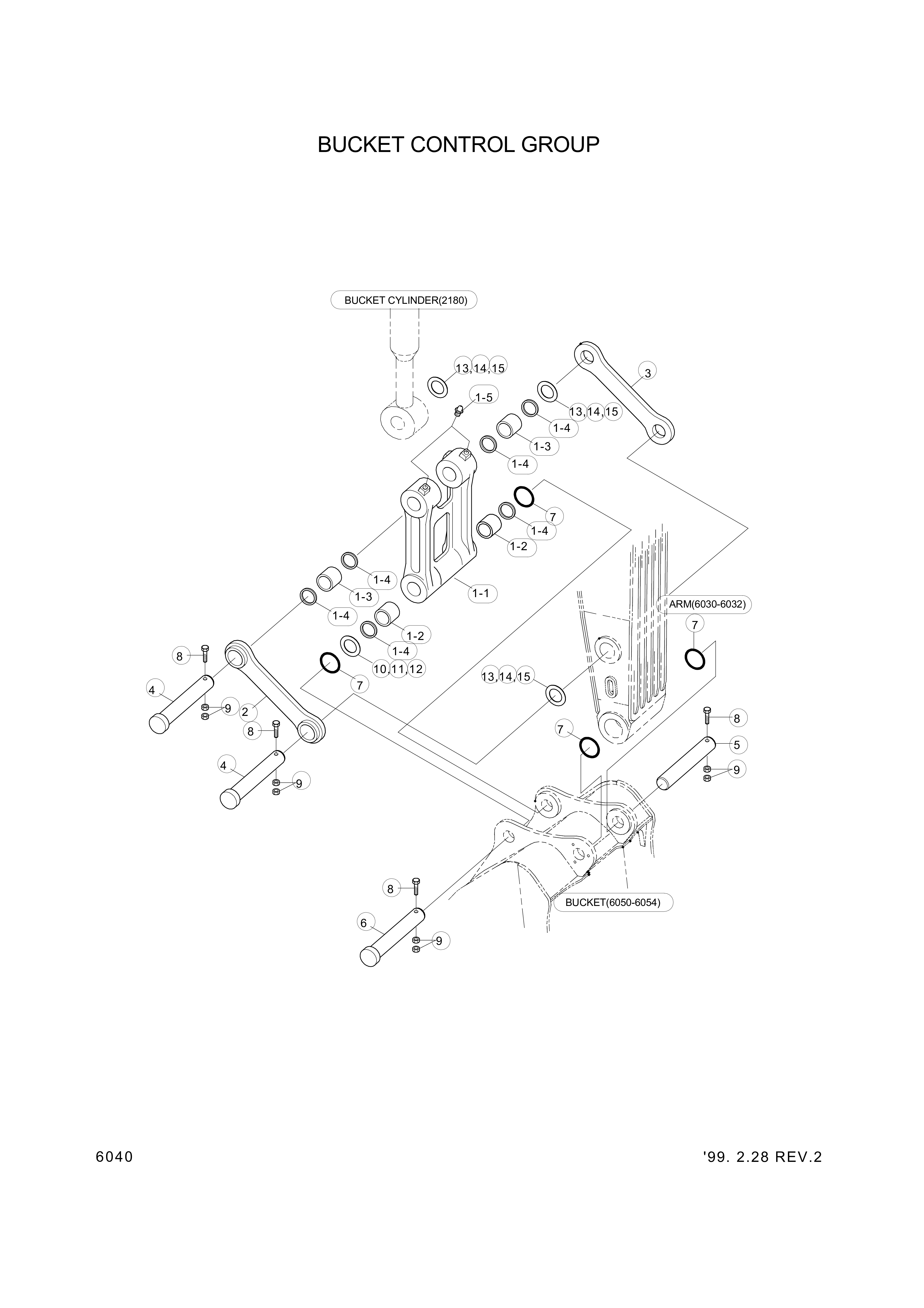 drawing for Hyundai Construction Equipment 61EG-21000 - ROD ASSY-CONTROL