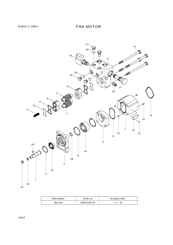 drawing for Hyundai Construction Equipment XKAG-00157 - HOUSING-BEARING (figure 1)
